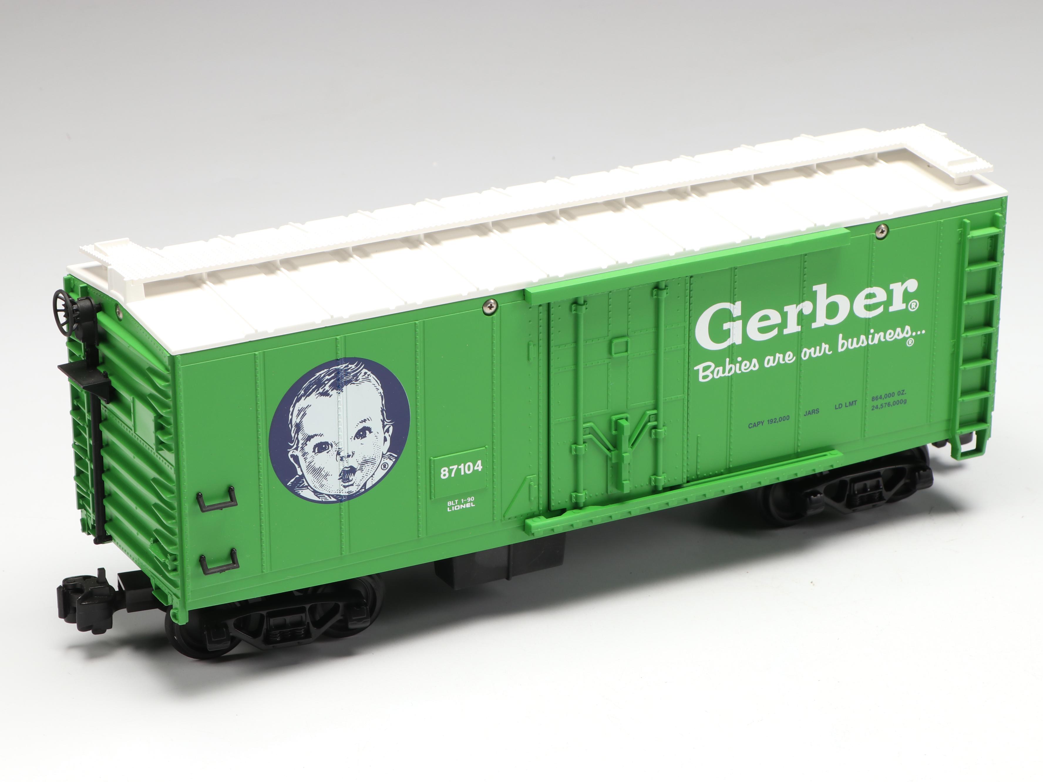 Lionel G Scale Gulf Tank Car, Gerber Reefer and Great Northern Caboose