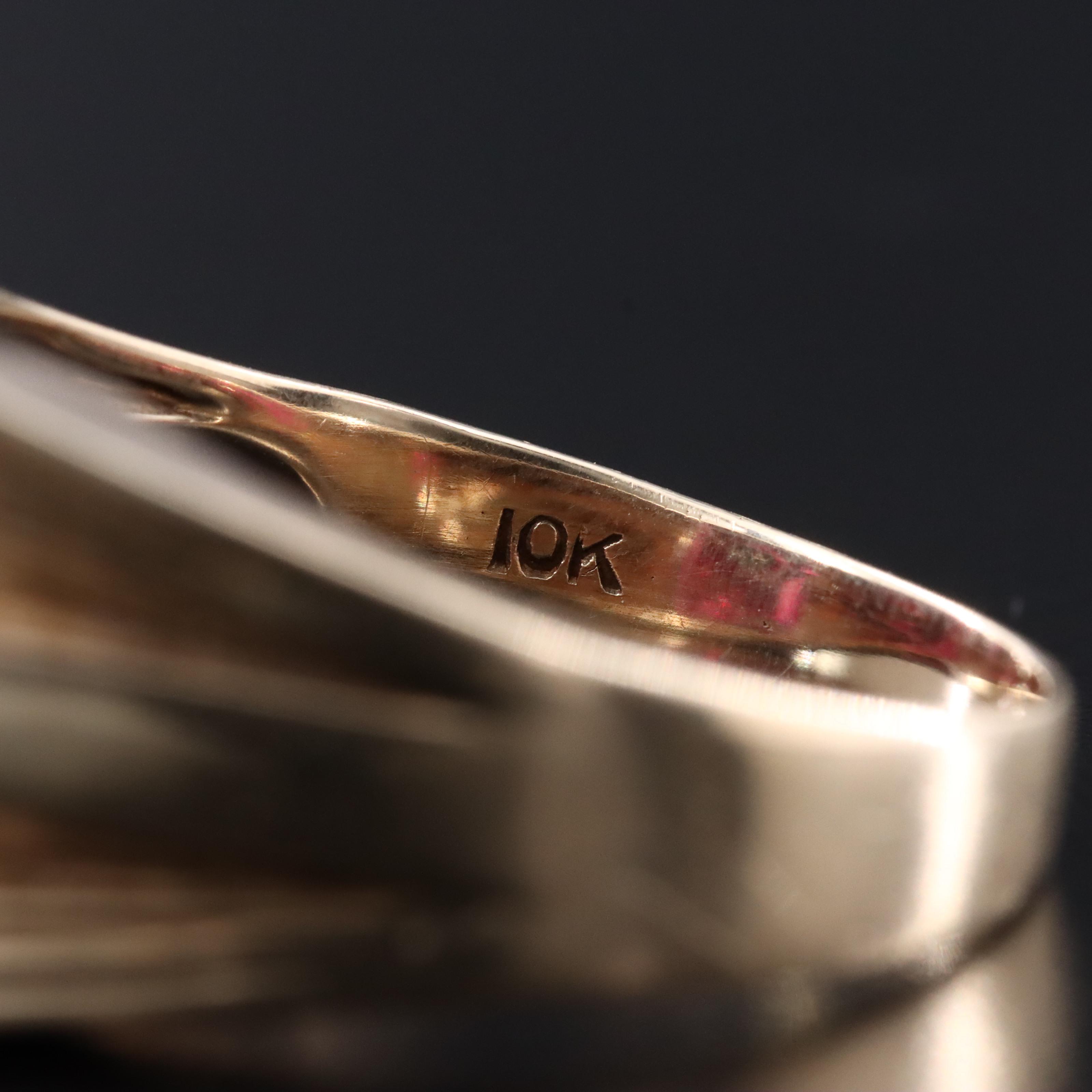 Vintage 10K Ruby and Diamond Ring