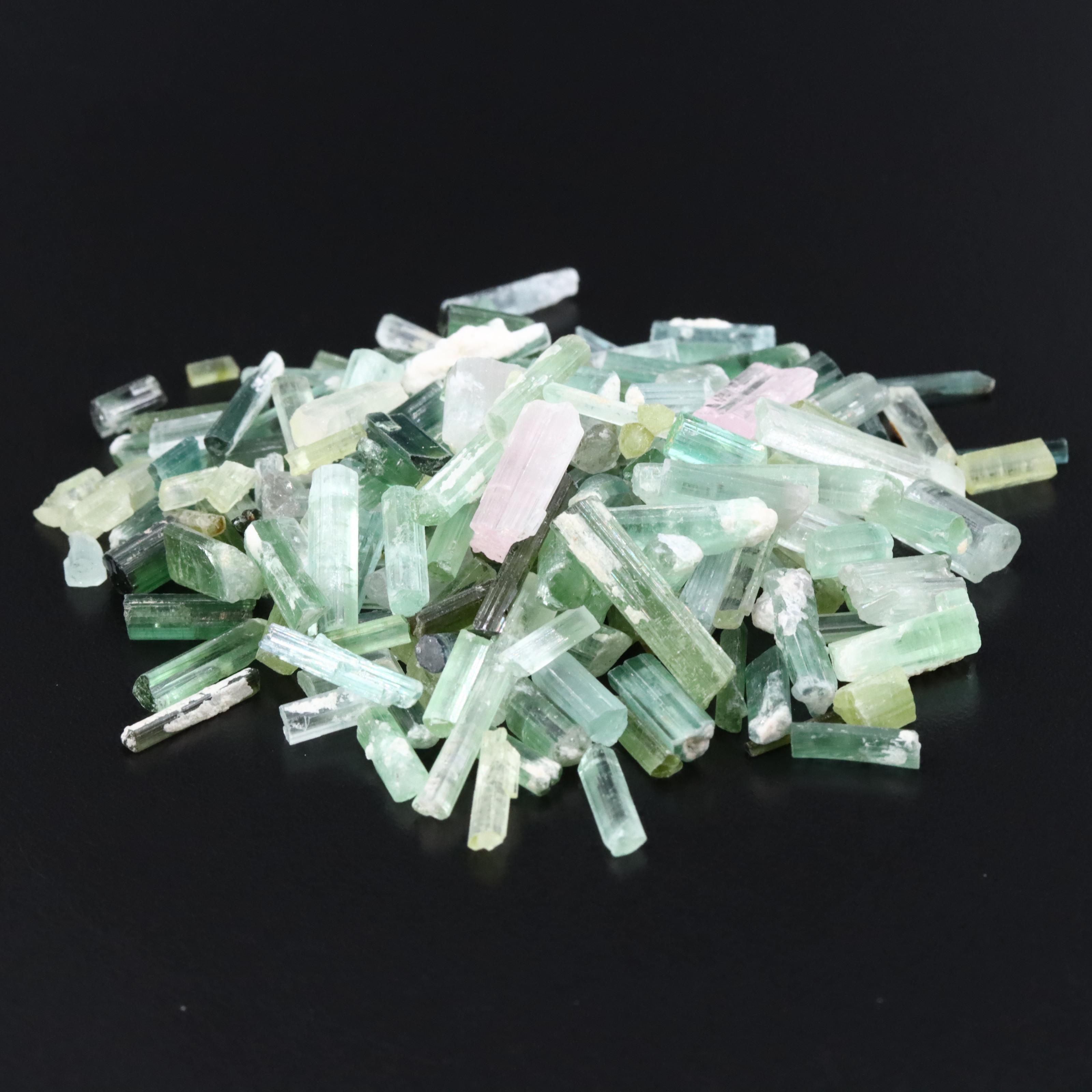 Loose 156.02 CTW Rough Tourmaline Lot
