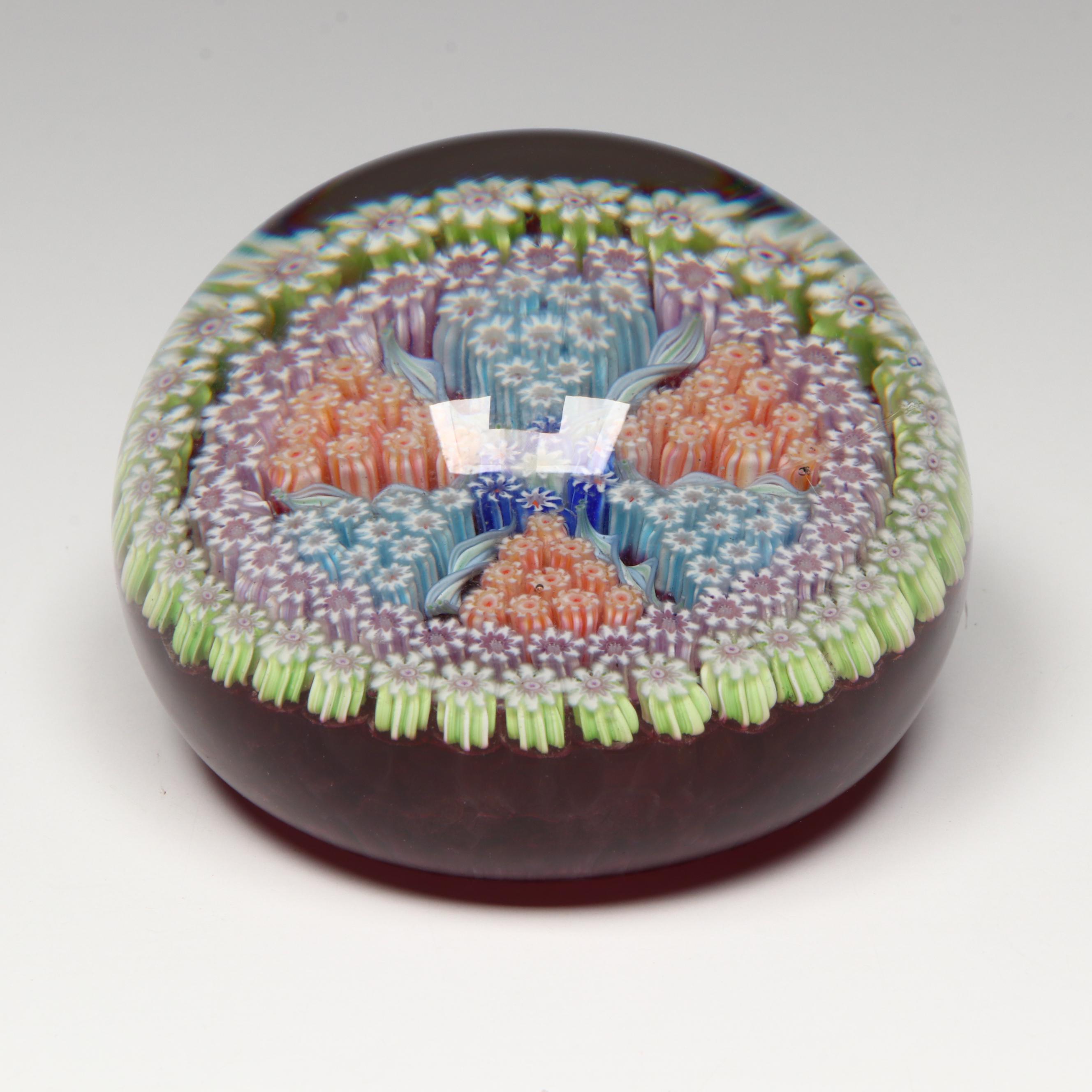 Perthshire Millefiori Art Glass Paperweight