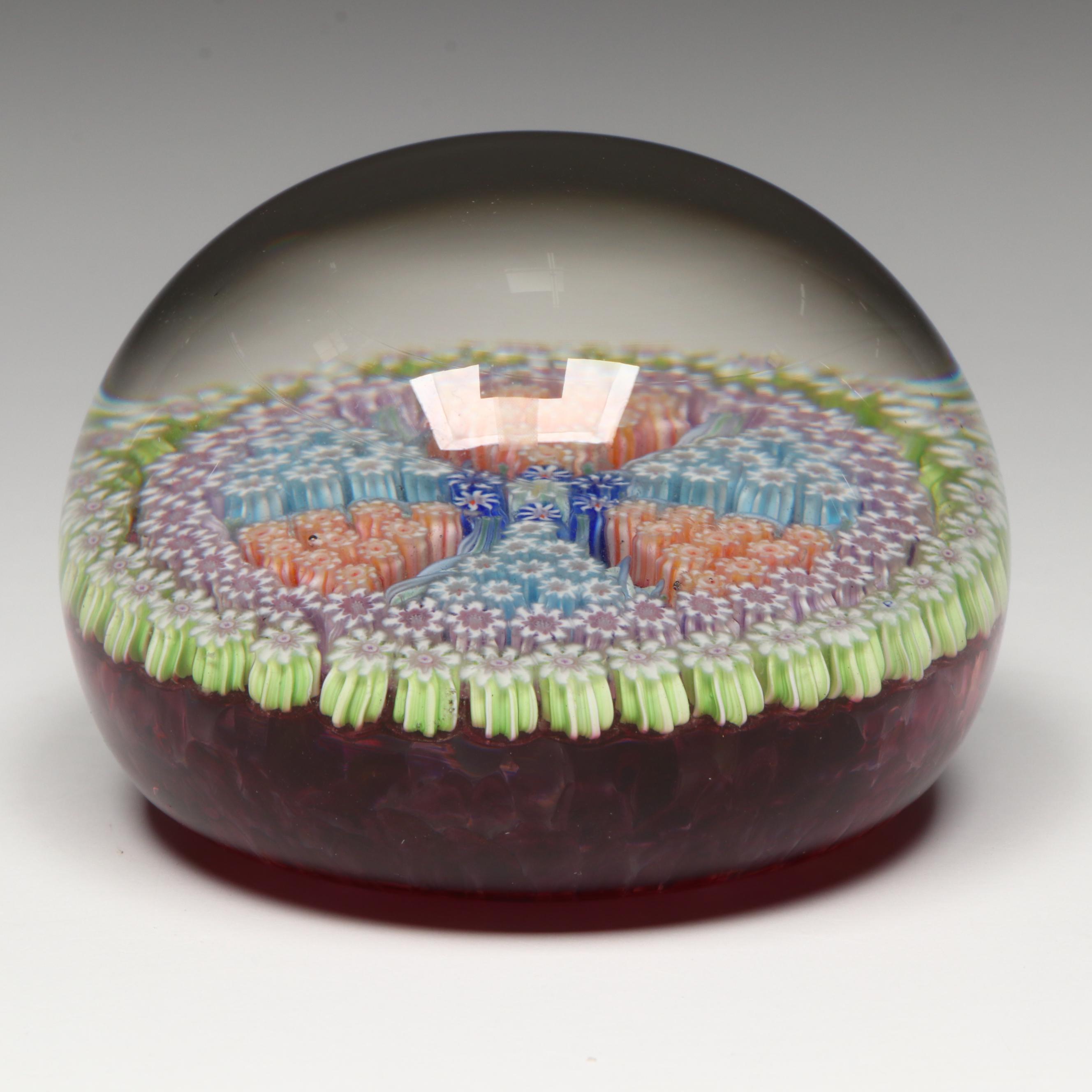 Perthshire Millefiori Art Glass Paperweight