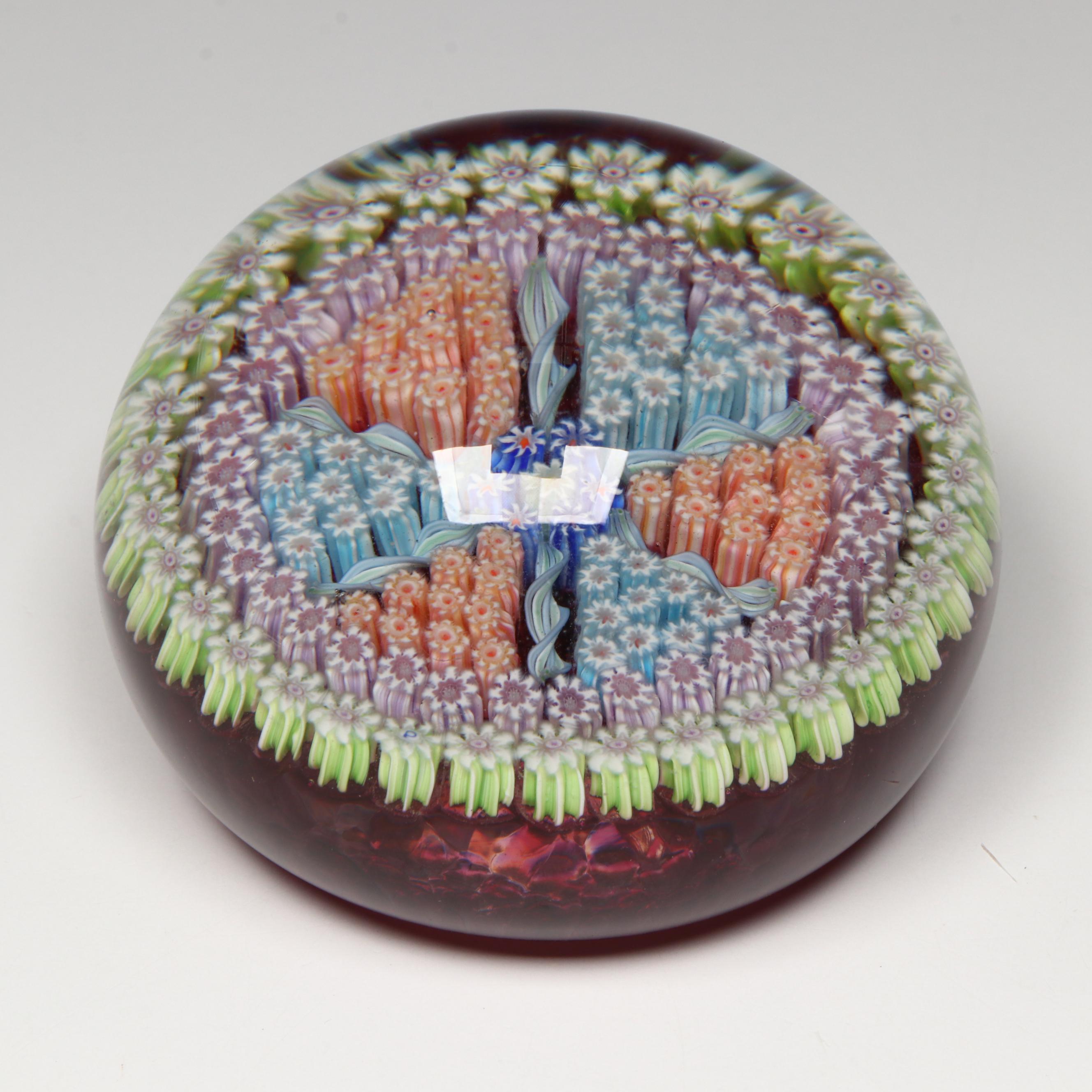 Perthshire Millefiori Art Glass Paperweight