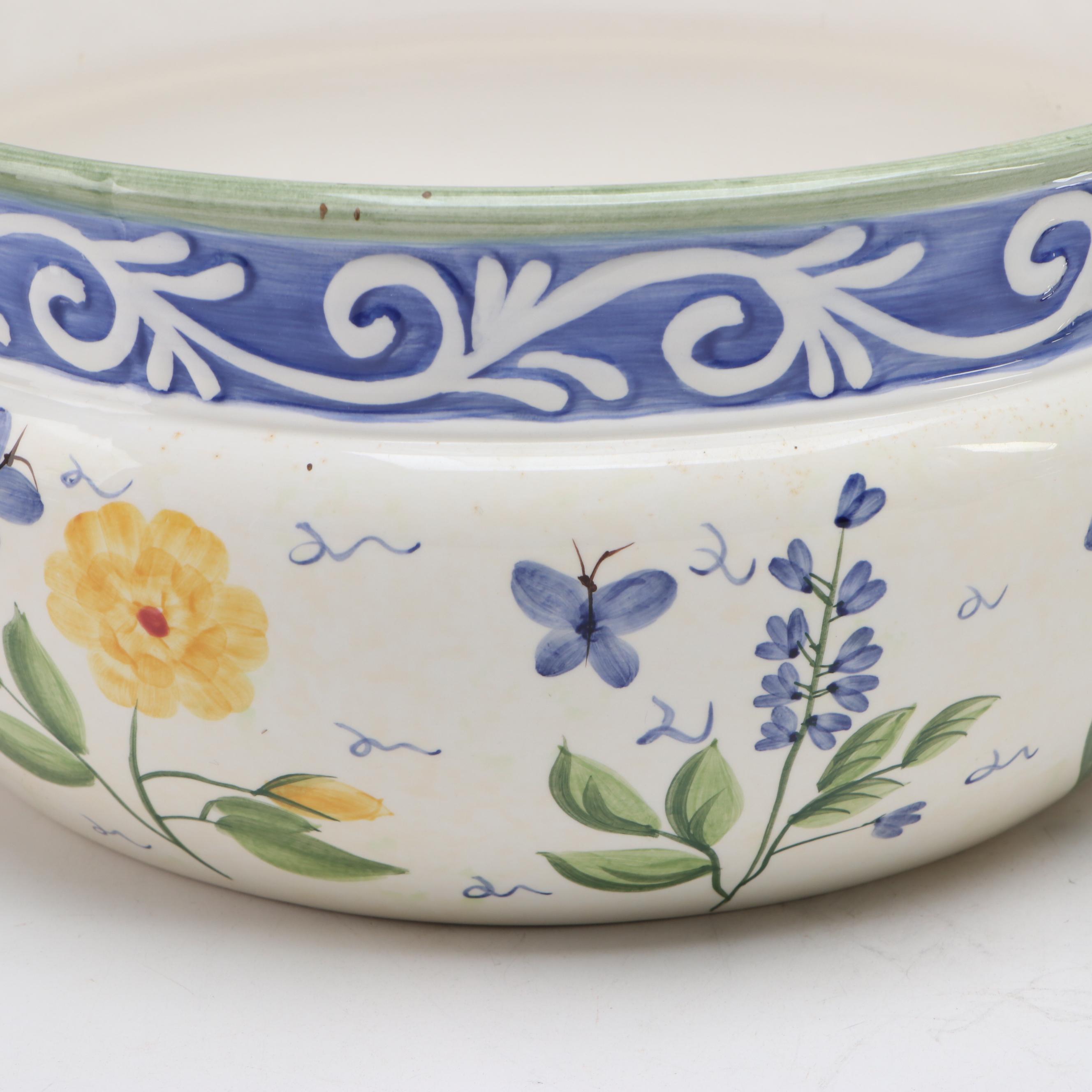 Fitz & Floyd Hand-Painted Ceramic Hen Teapot, Covered Container, Planter & More