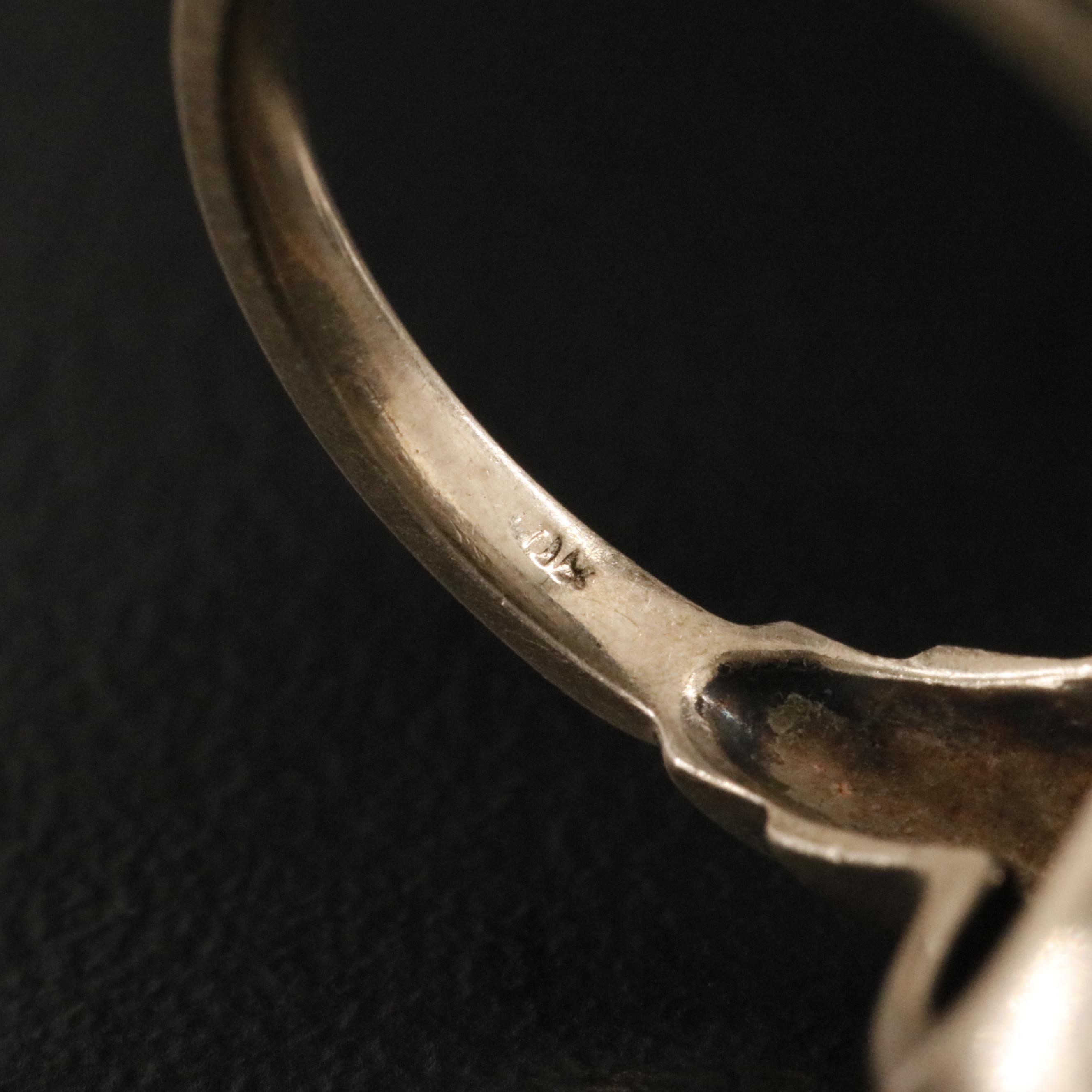 10K Black Onyx and Enamel Eastern Star Ring