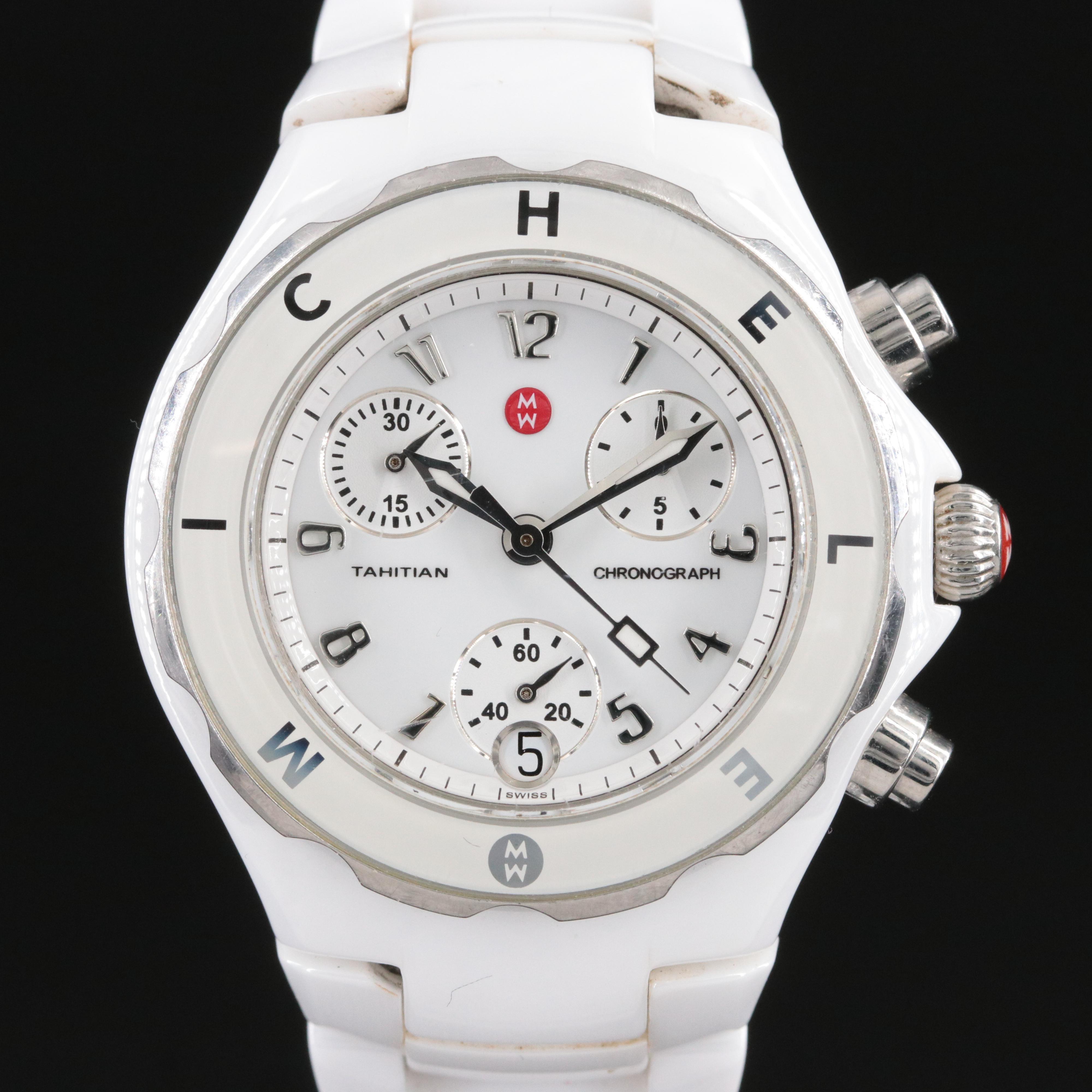 Michele Tahitian Ceramic Chronograph Watch
