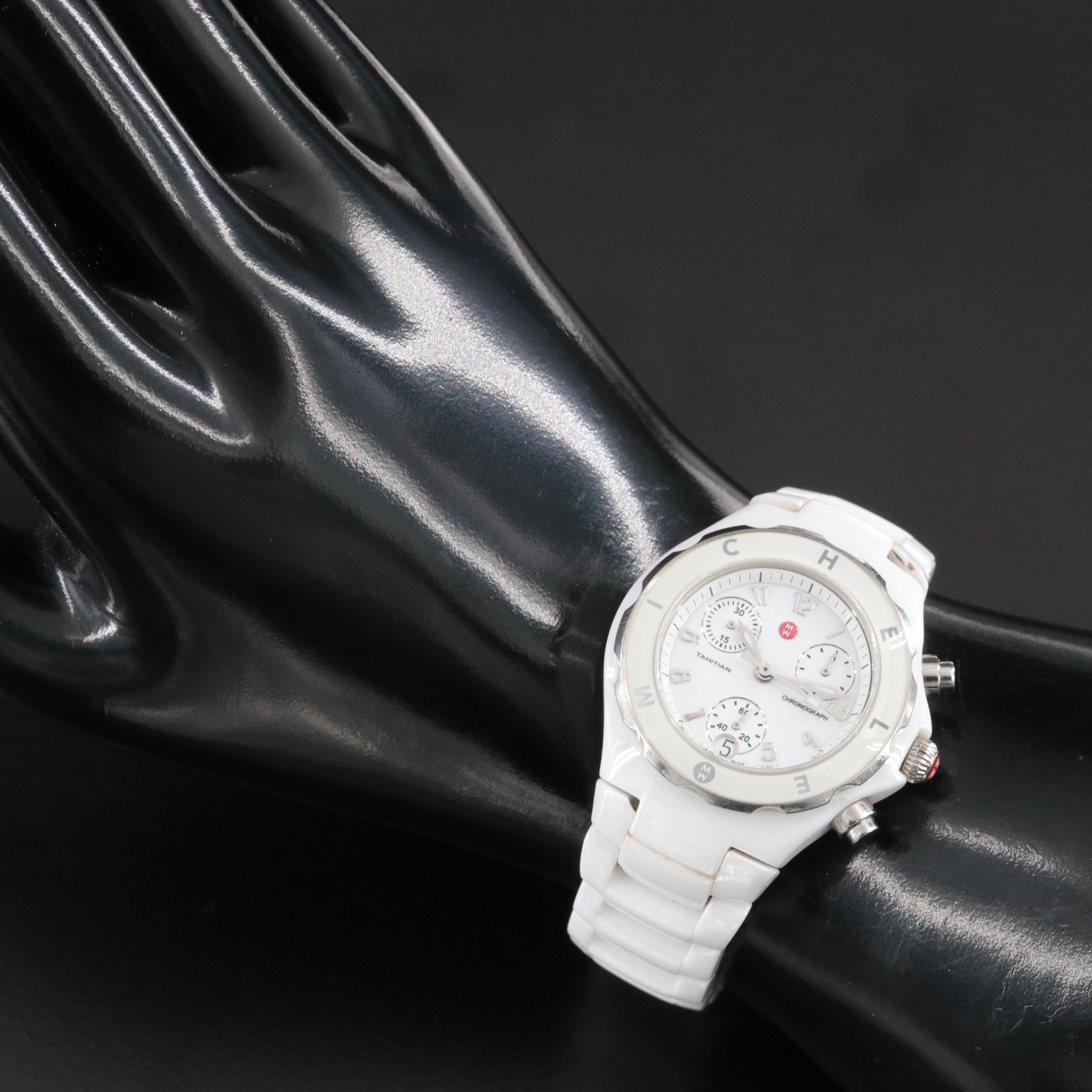 Michele Tahitian Ceramic Chronograph Watch