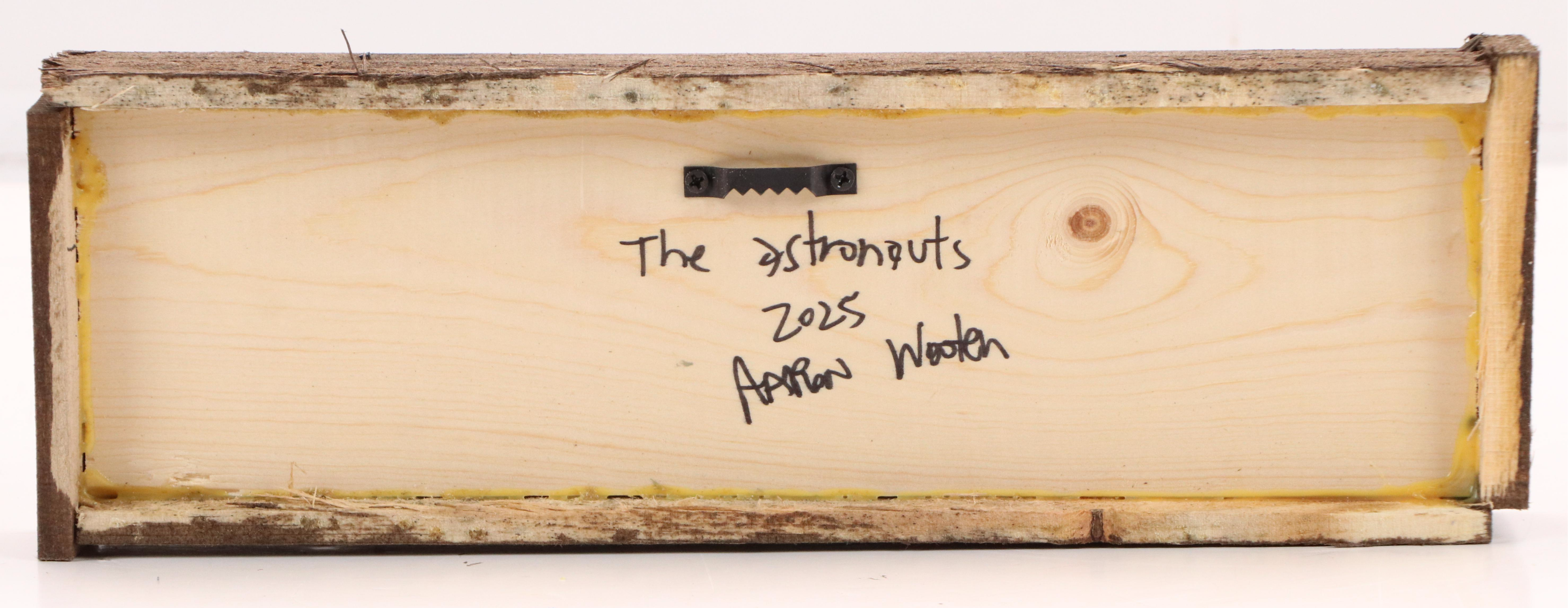 Aaron Wooten Stylized Mixed Media Painting "The Astronauts," 2025