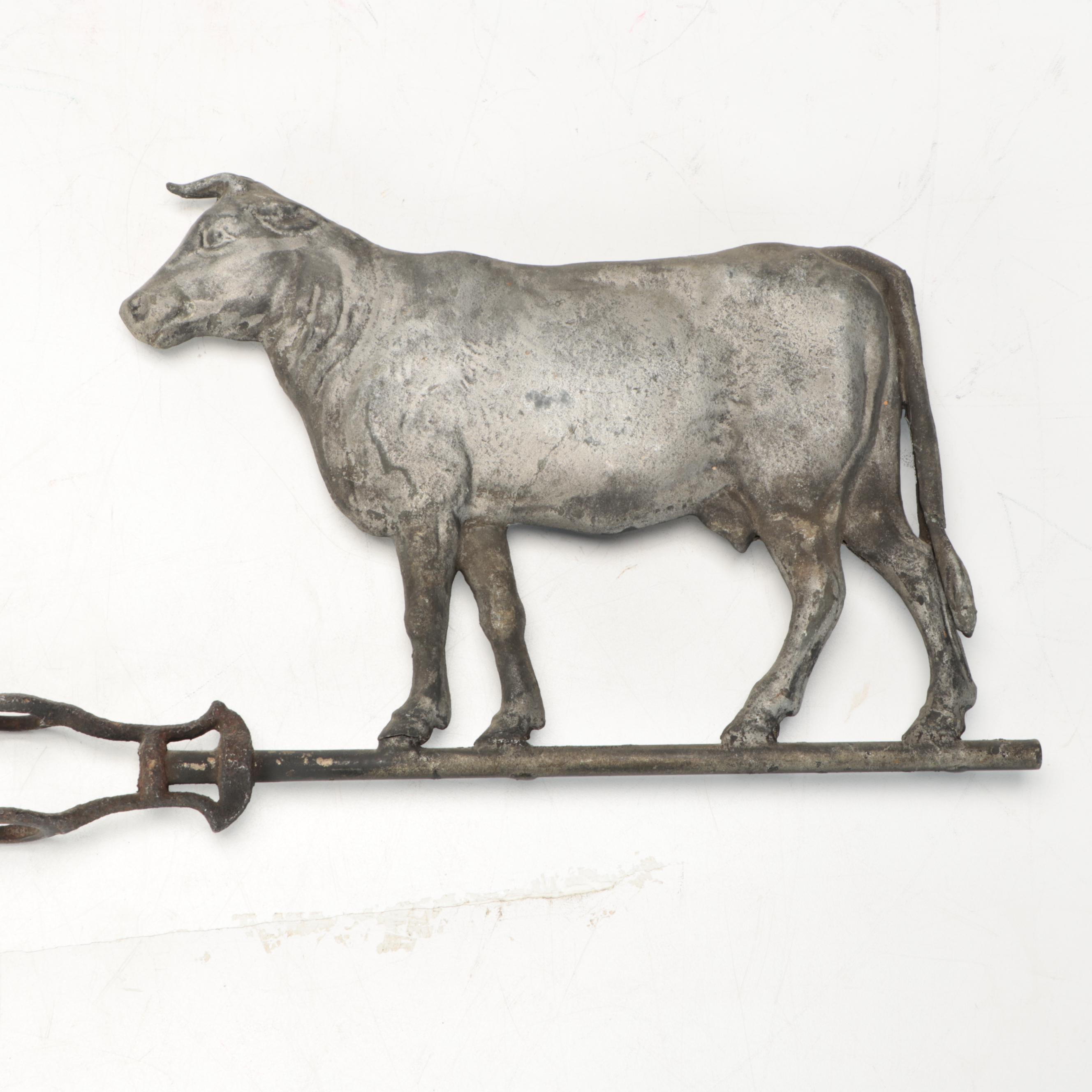 French Style Metal Pig and Cow Butcher Signs