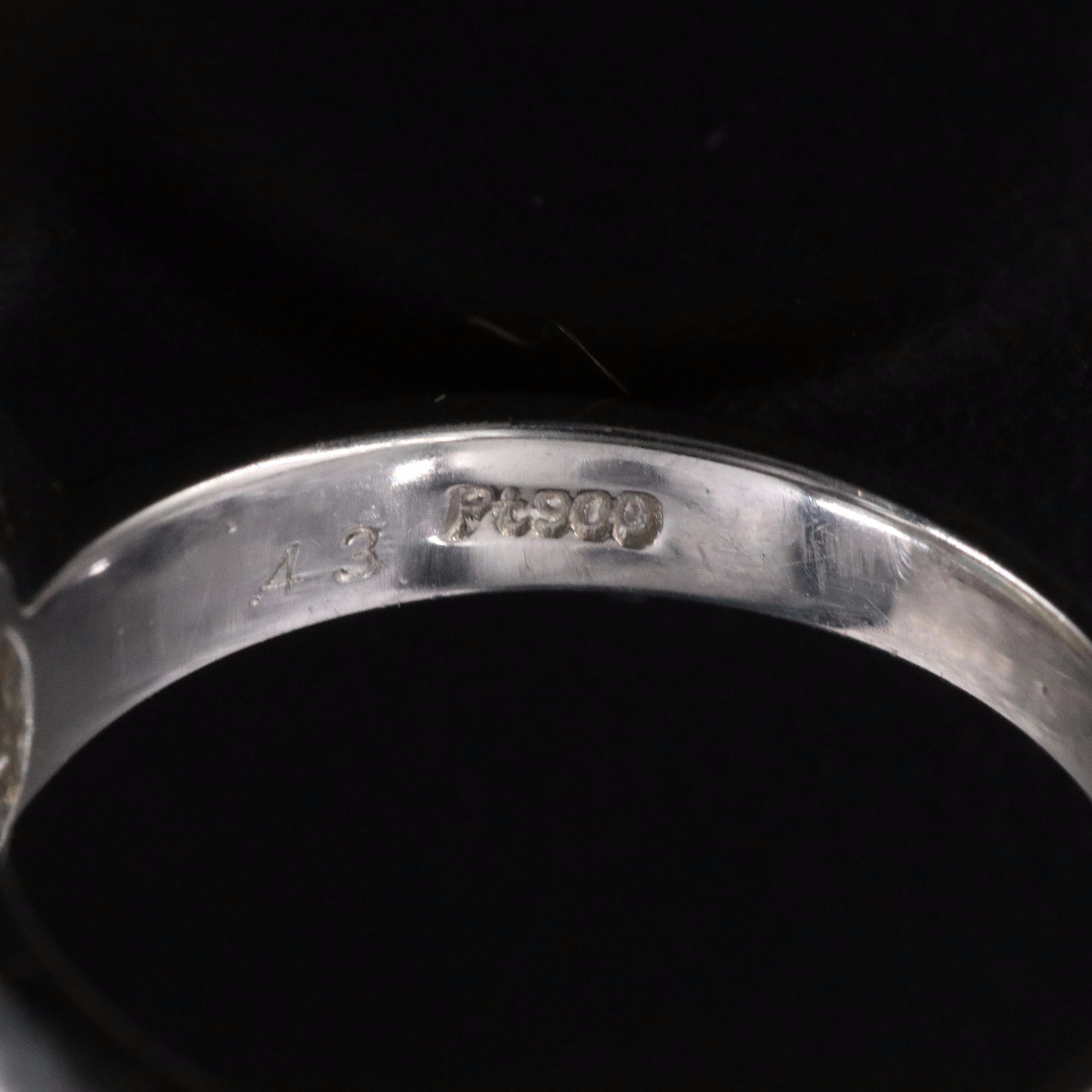 Platinum 14.37 CT Opal and Diamond Ring