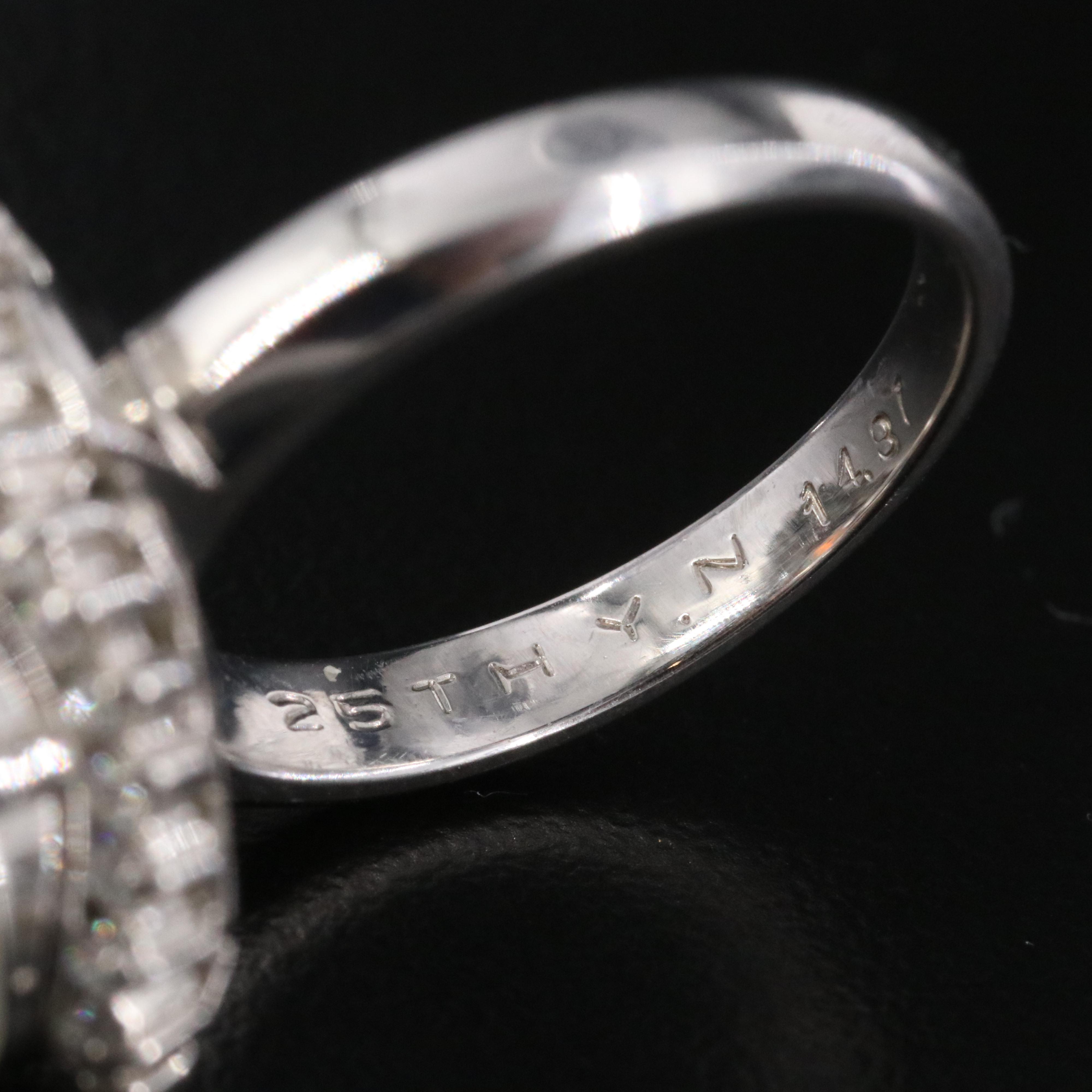 Platinum 14.37 CT Opal and Diamond Ring