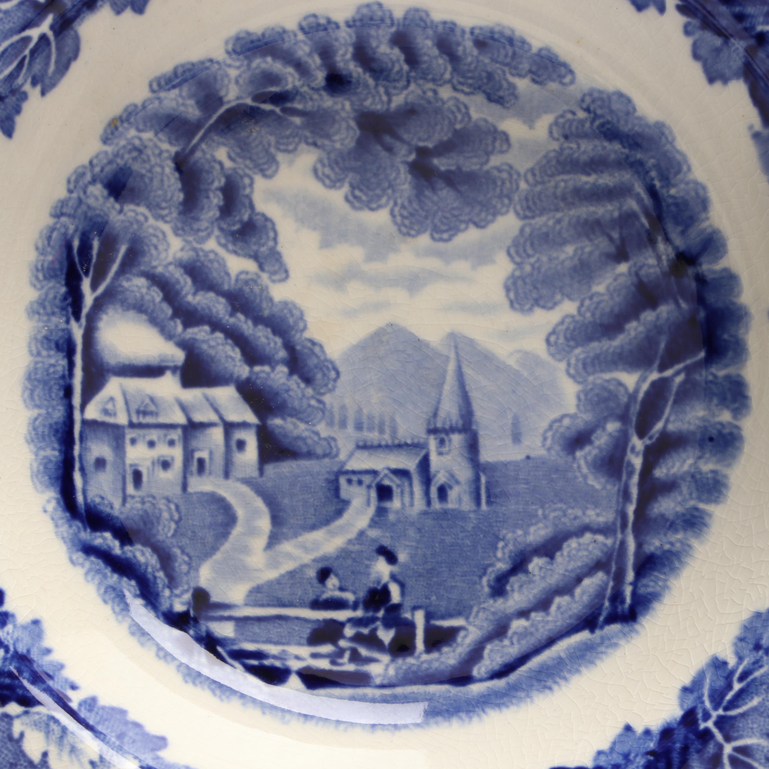 Wood & Sons and Royal Staffordshire "Tonquin" Blue on White Ceramic Tableware