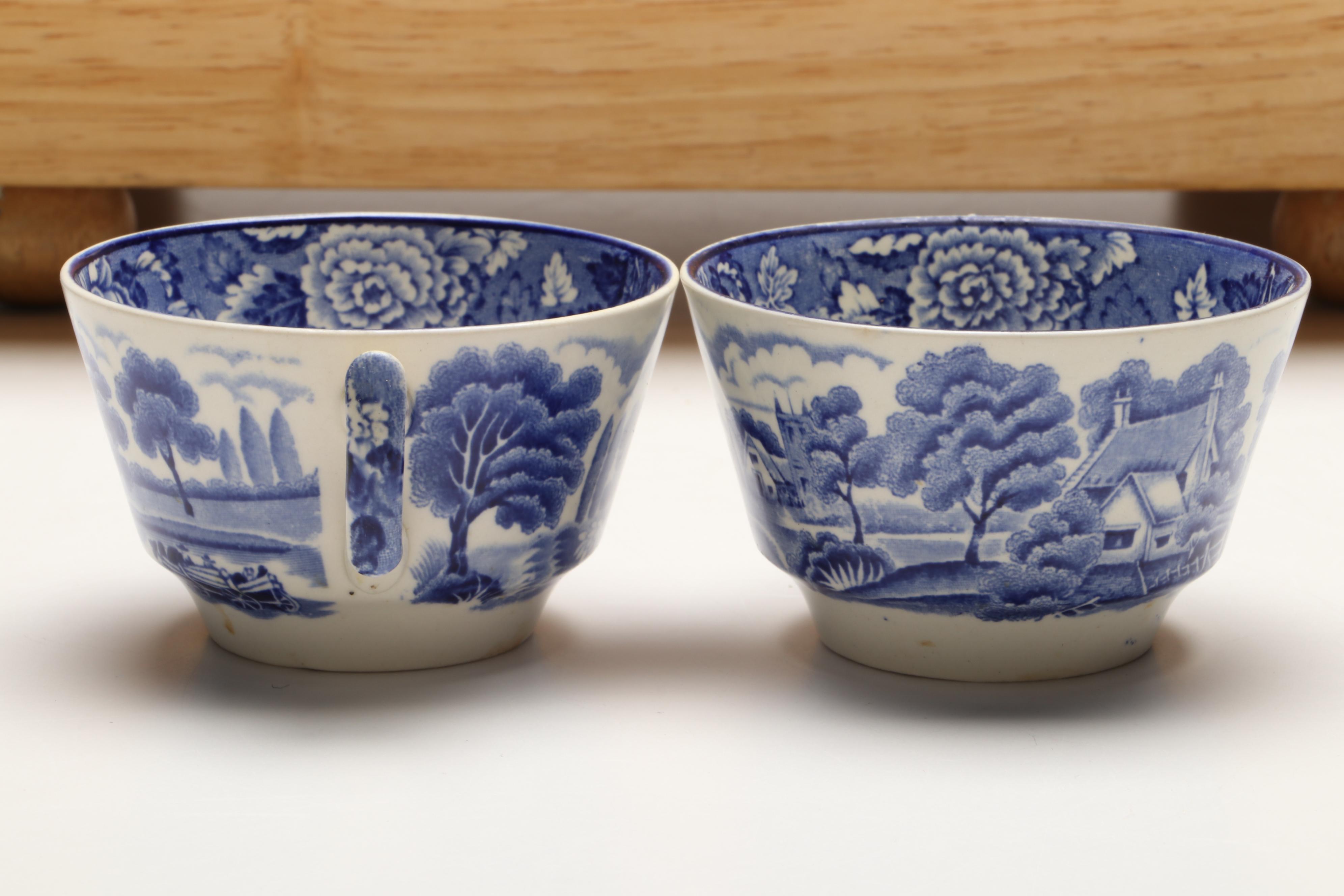 Wood & Sons and Royal Staffordshire "Tonquin" Blue on White Ceramic Tableware