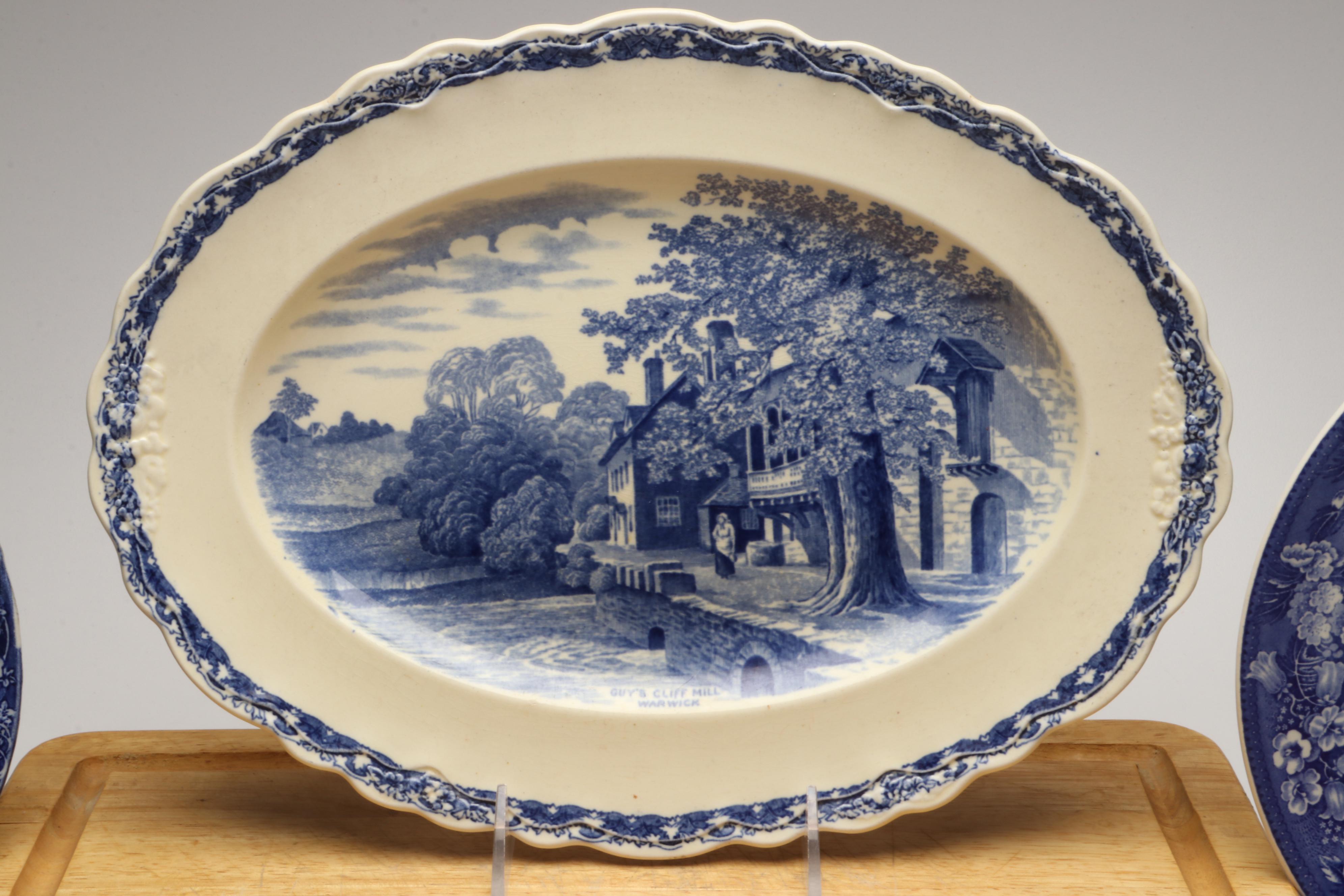 Wood & Sons and Royal Staffordshire "Tonquin" Blue on White Ceramic Tableware