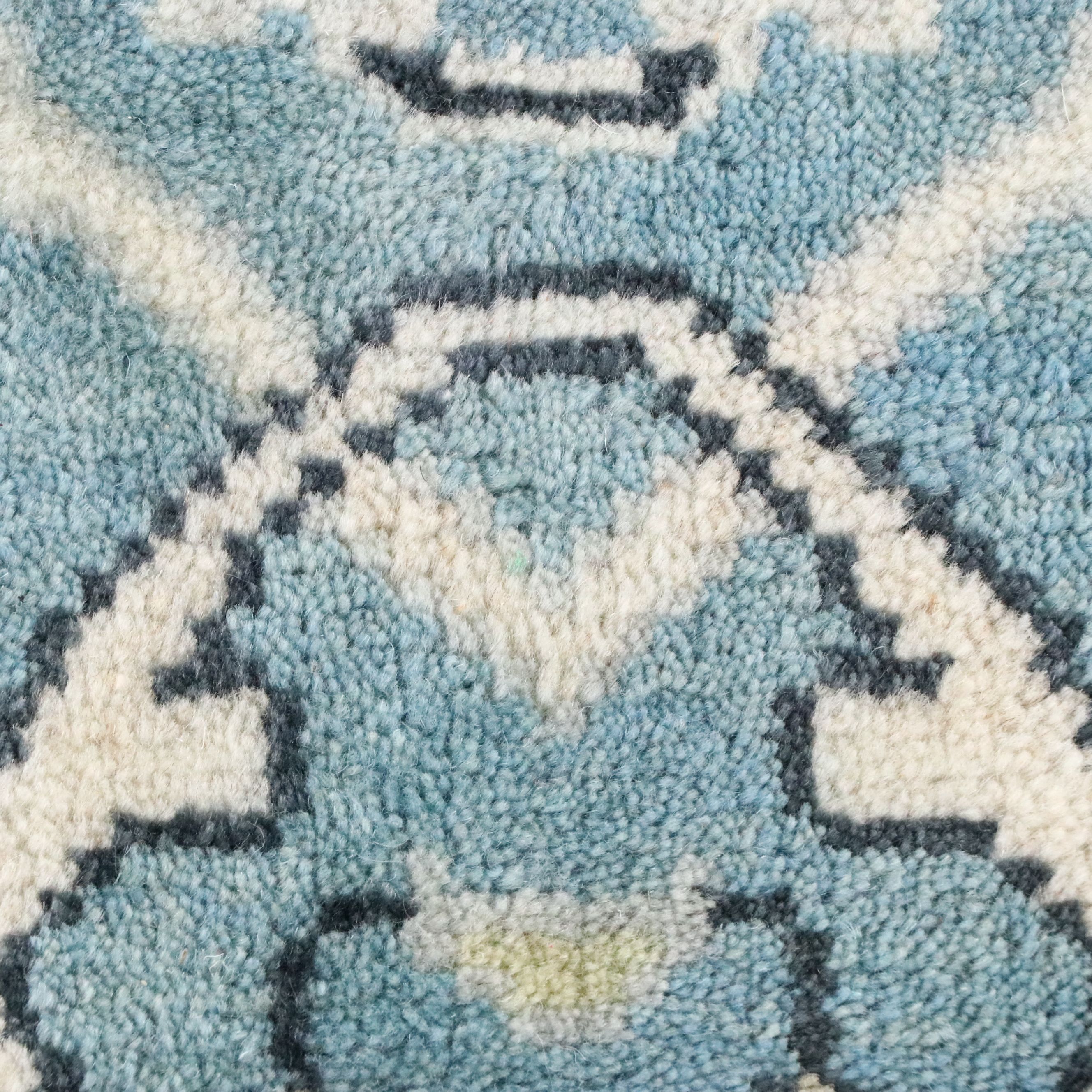 2'7 x 9'11 Hand-Knotted Indo-Turkish Oushak Carpet Runner