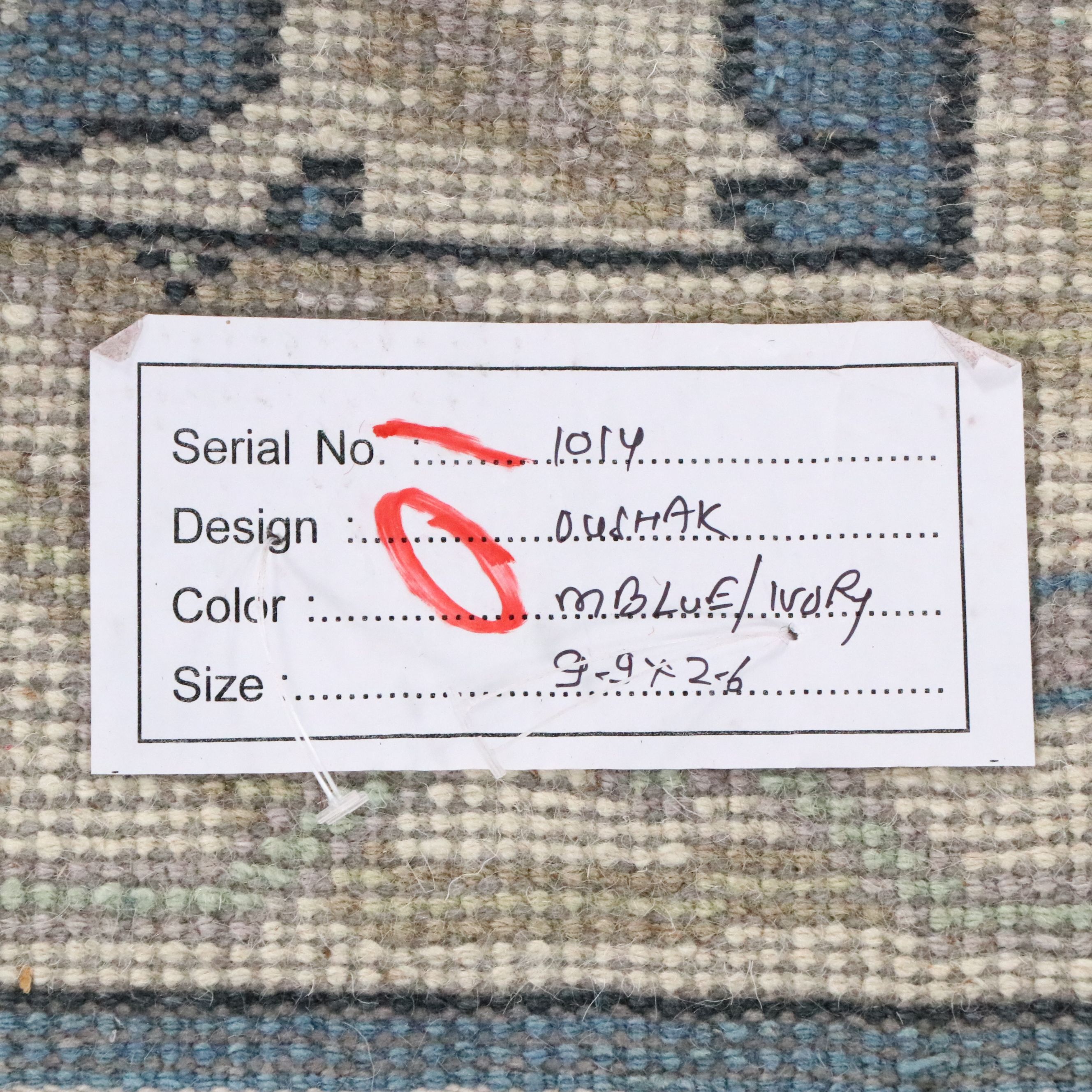 2'7 x 9'11 Hand-Knotted Indo-Turkish Oushak Carpet Runner