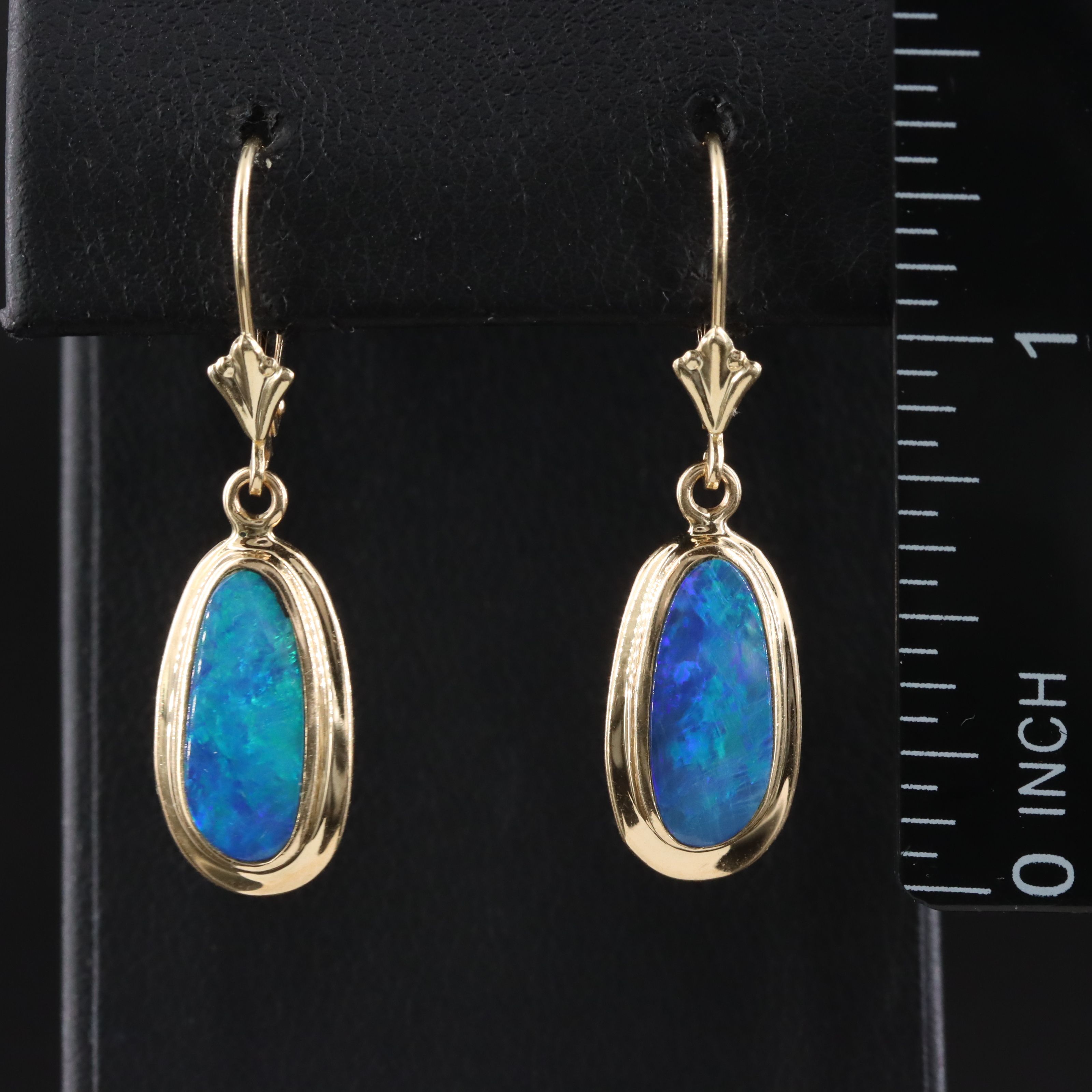14K Boulder Opal Pendant Earrings