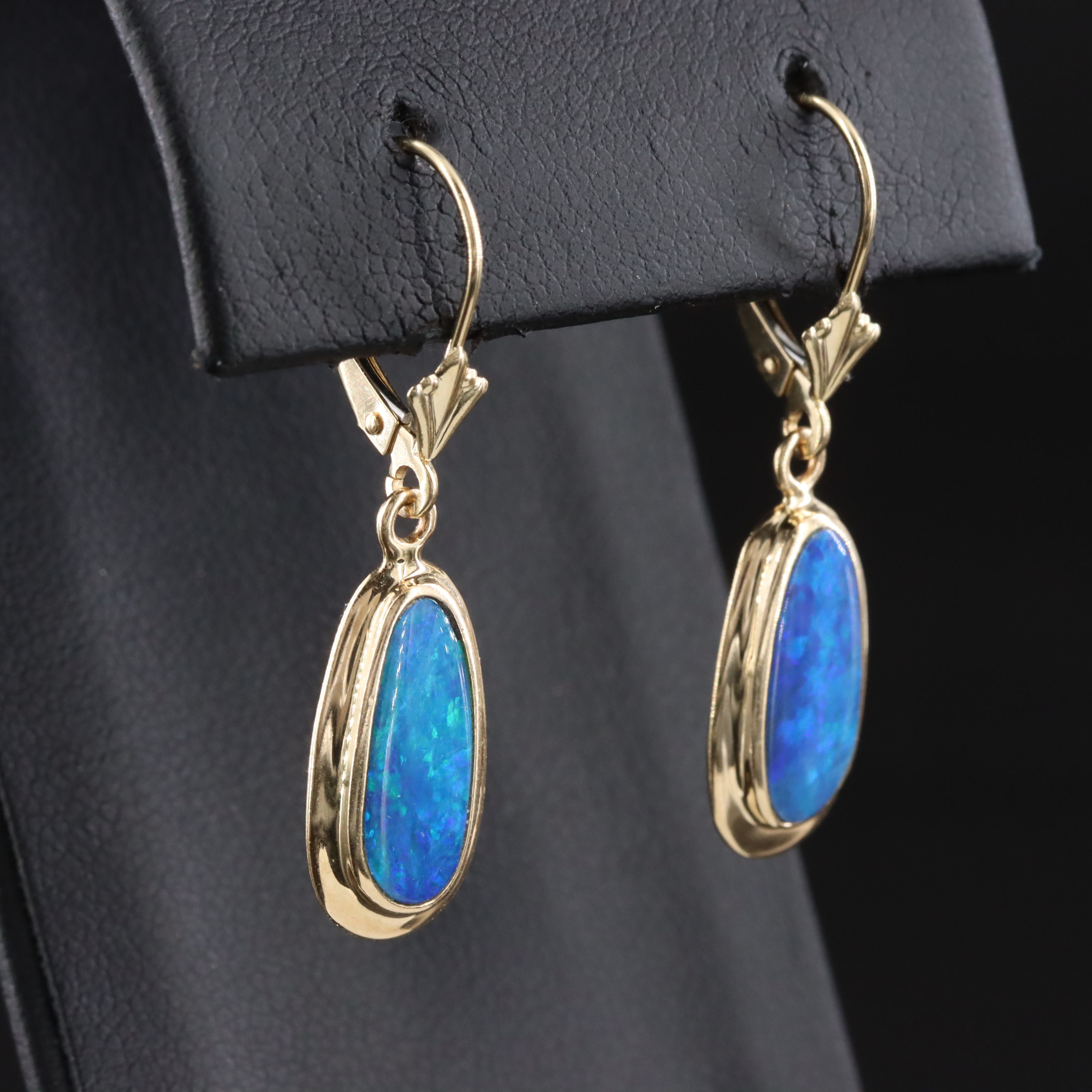 14K Boulder Opal Pendant Earrings
