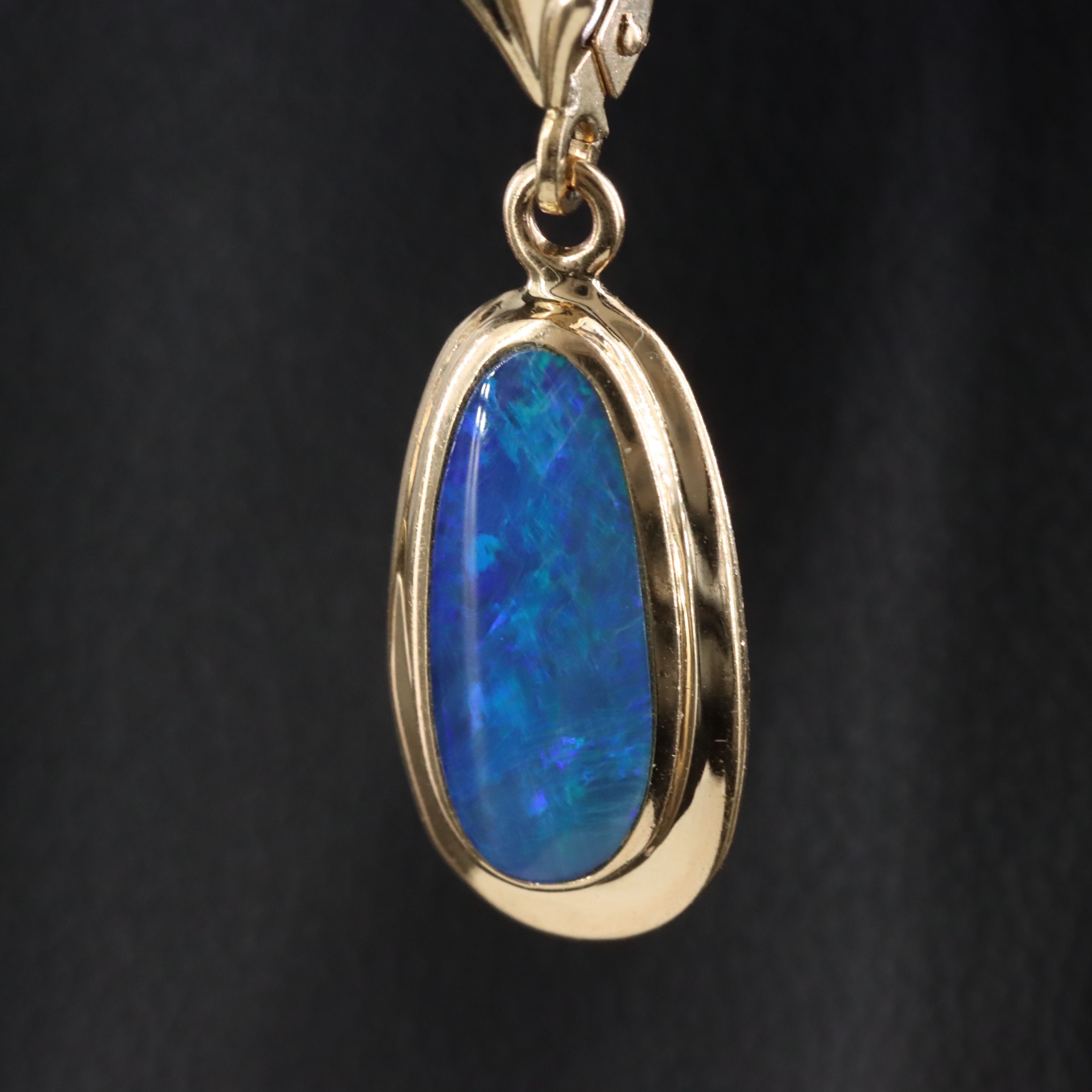 14K Boulder Opal Pendant Earrings