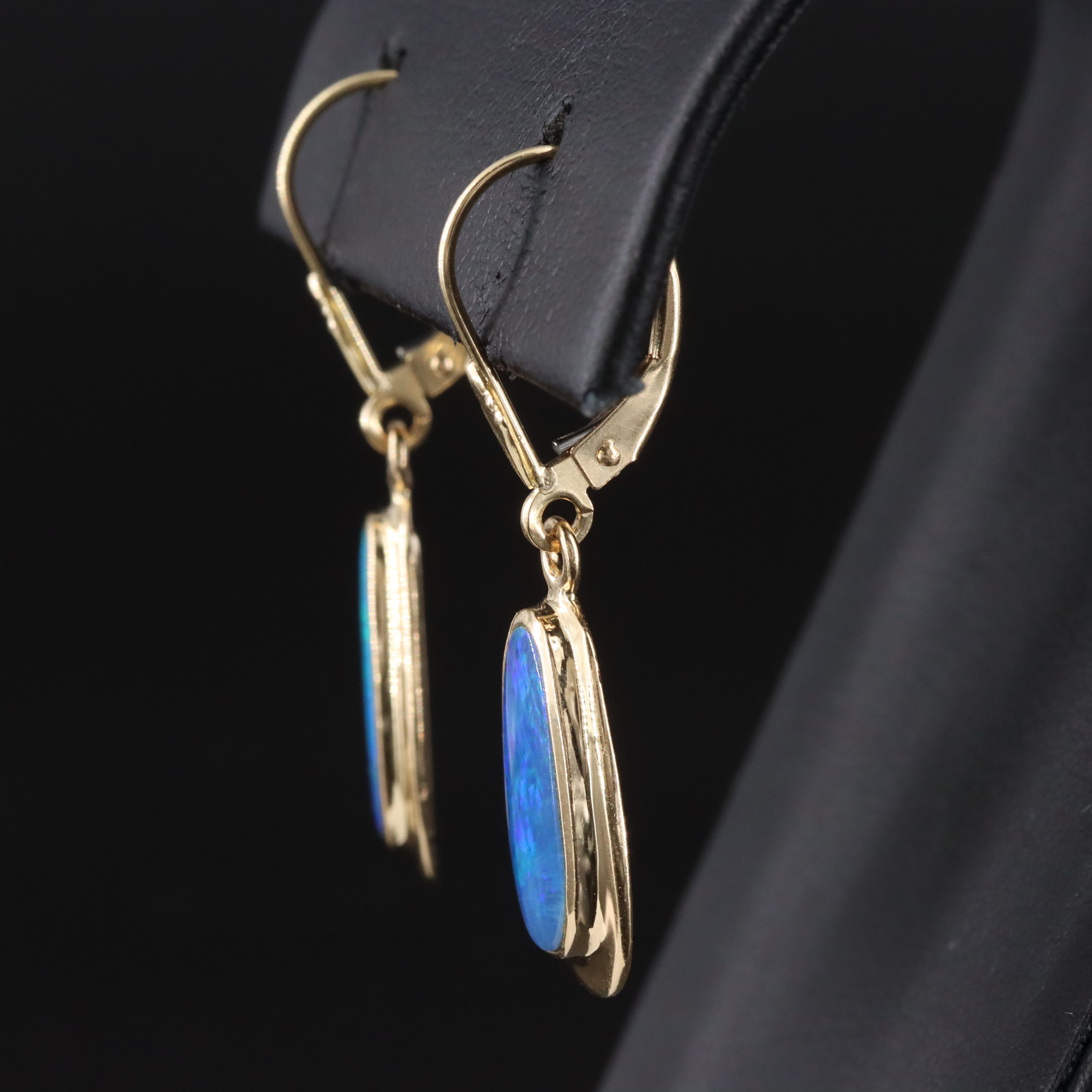 14K Boulder Opal Pendant Earrings