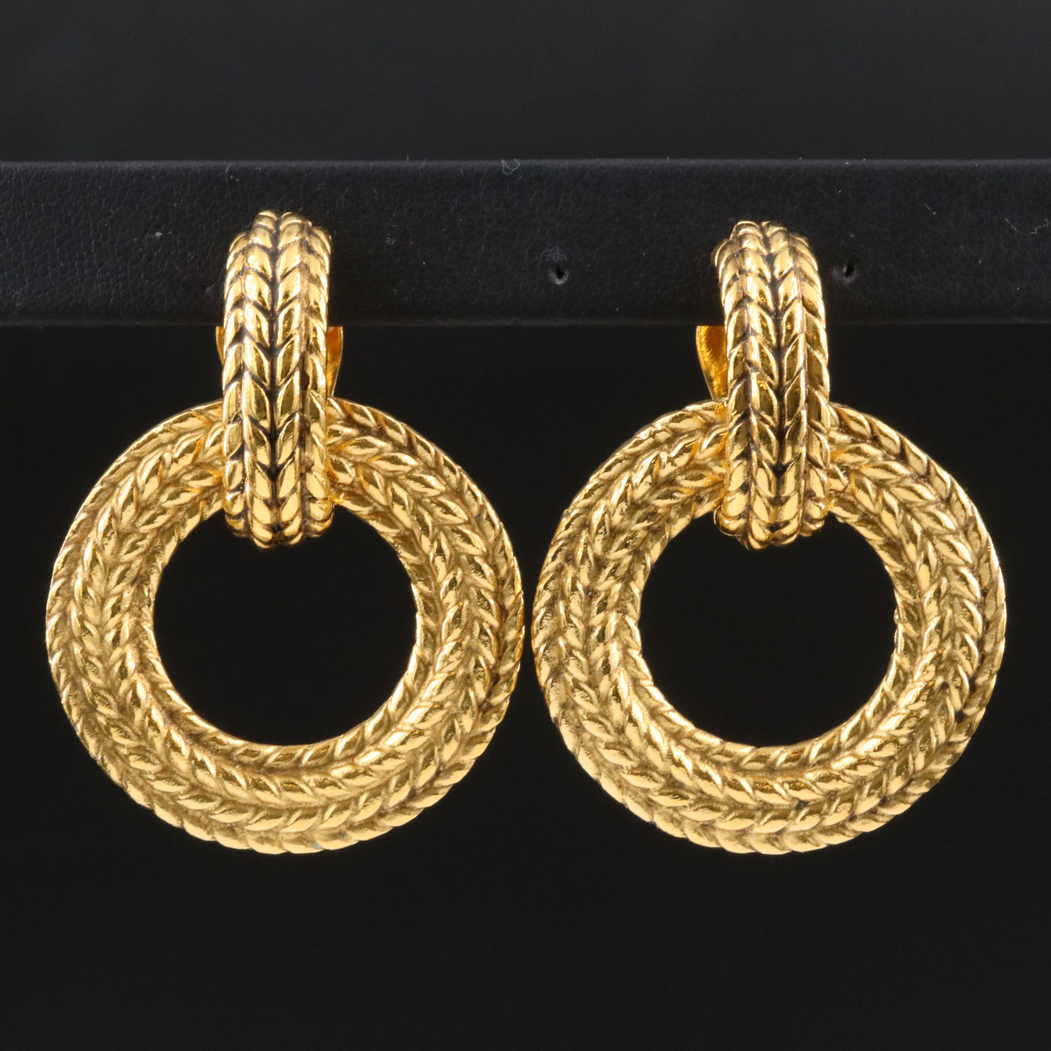 Chanel Detachable Hoop Earrings Vintage