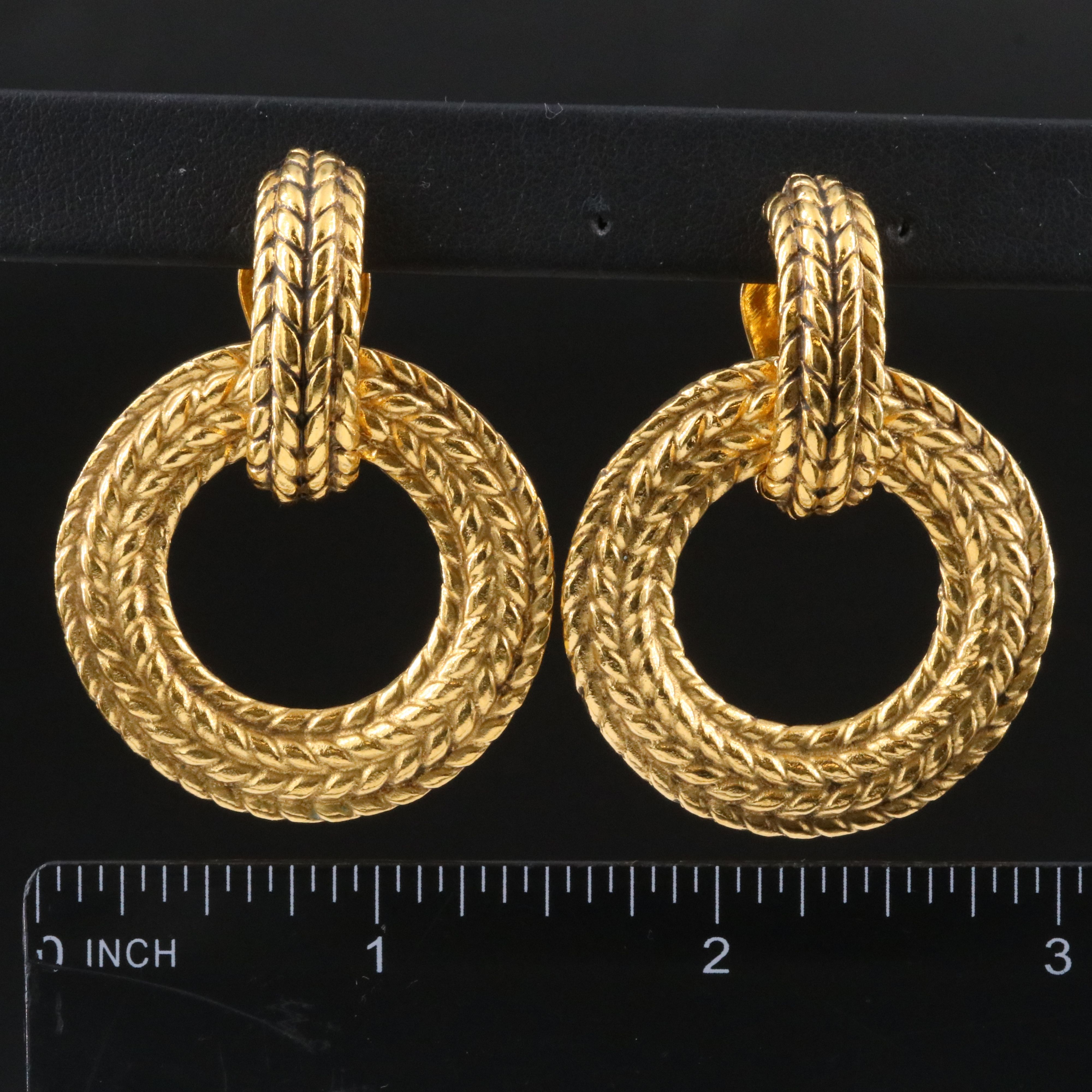 Chanel Detachable Hoop Earrings Vintage
