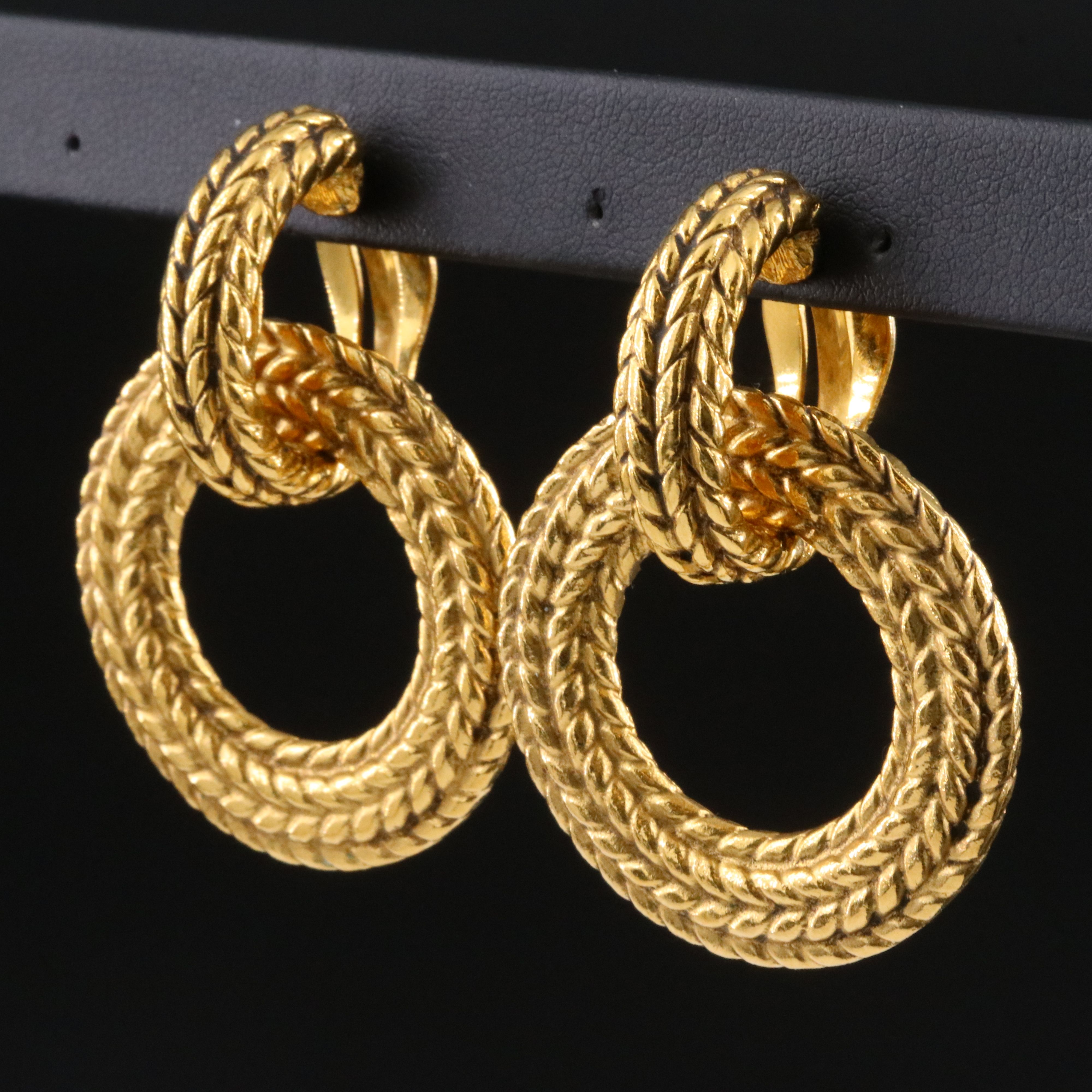 Chanel Detachable Hoop Earrings Vintage