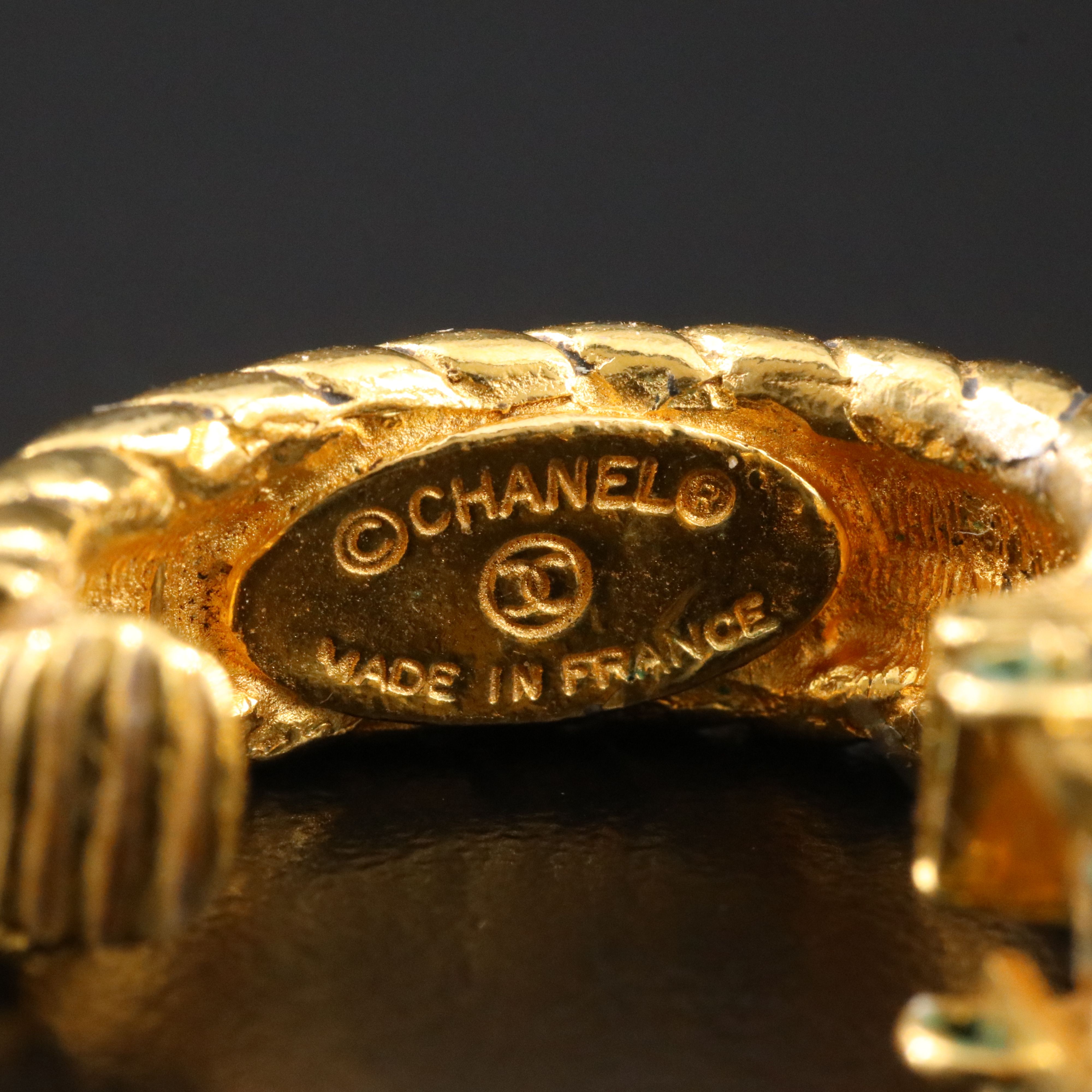 Chanel Detachable Hoop Earrings Vintage