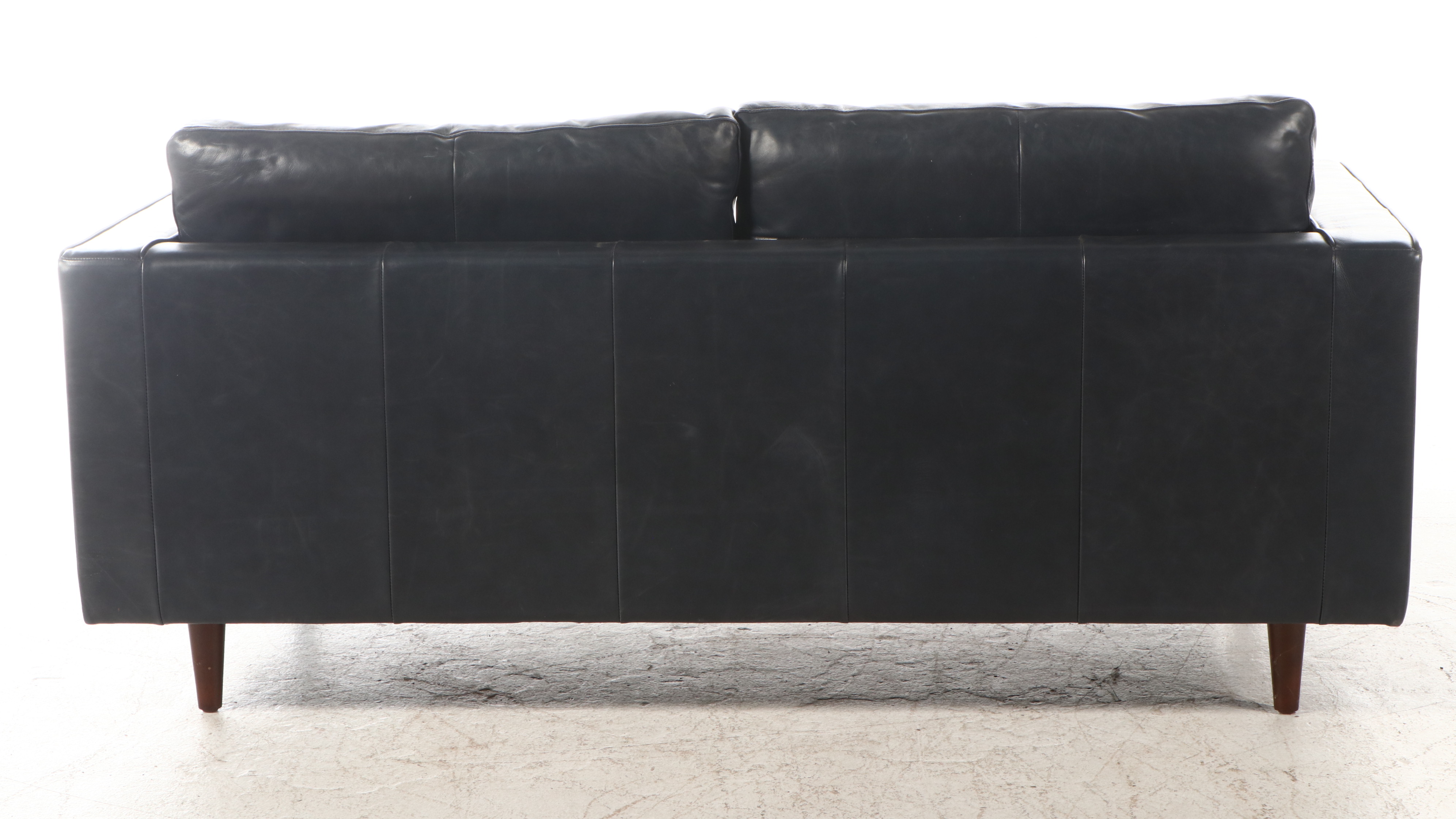 Article Modern Navy Blue Leather Sofa
