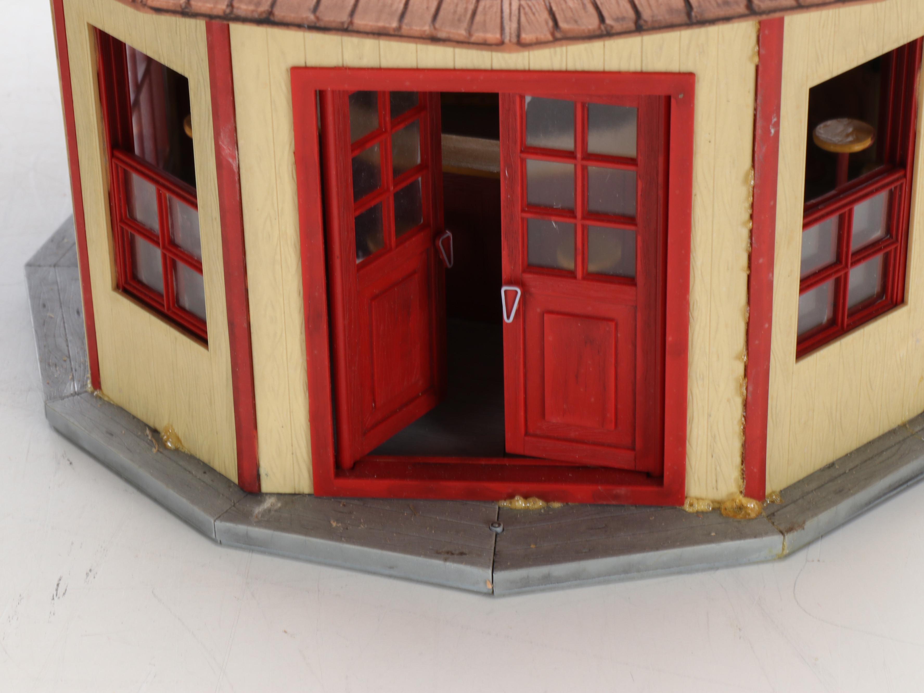 Dan's Burger Diner with Train Station, Watch Tower, and Telephone Booth