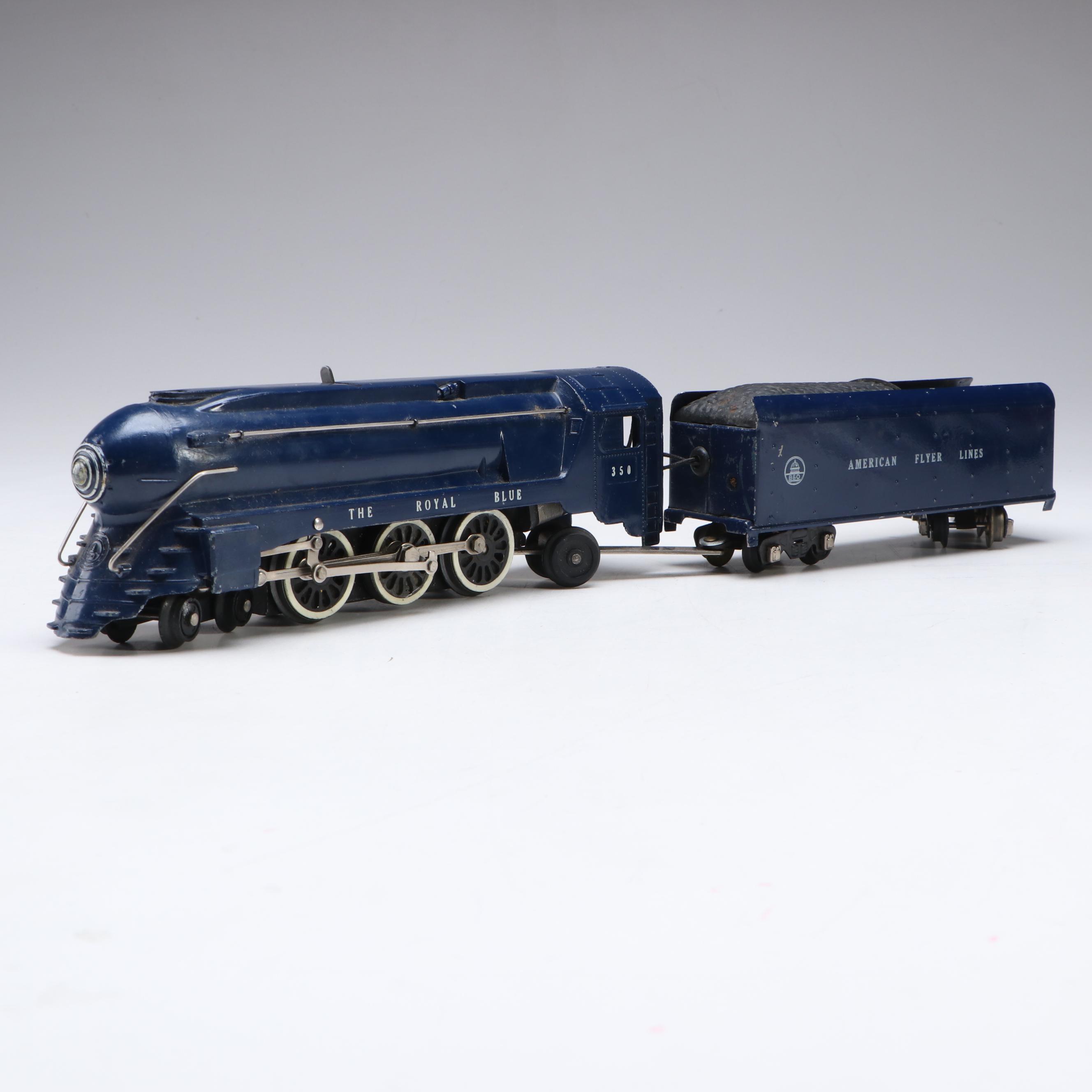 Modern Toys Silver Streak Toy Train with American Flyer The Royal Blue 350 Model