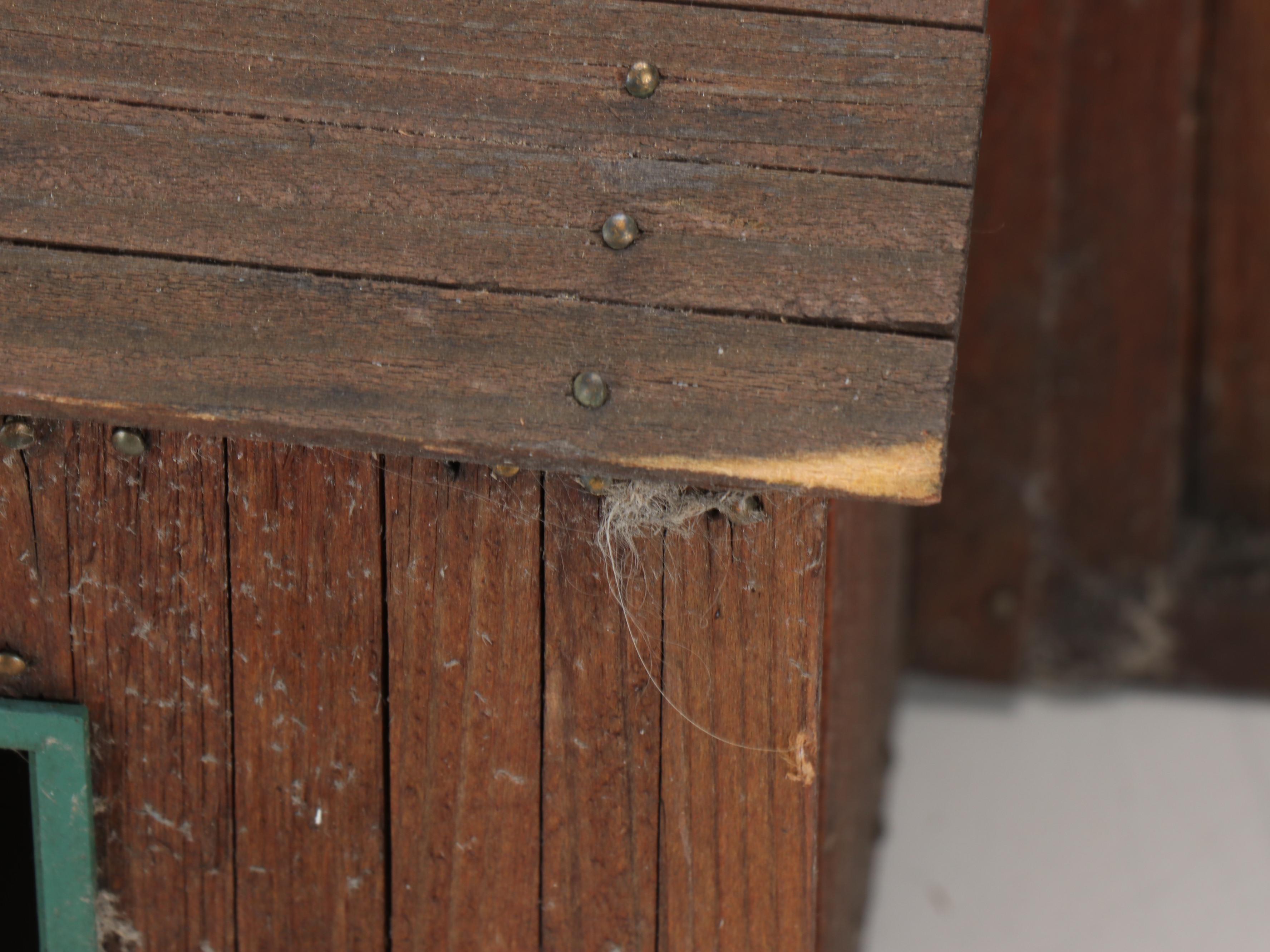 Rustic Wood Barn Train Track Building