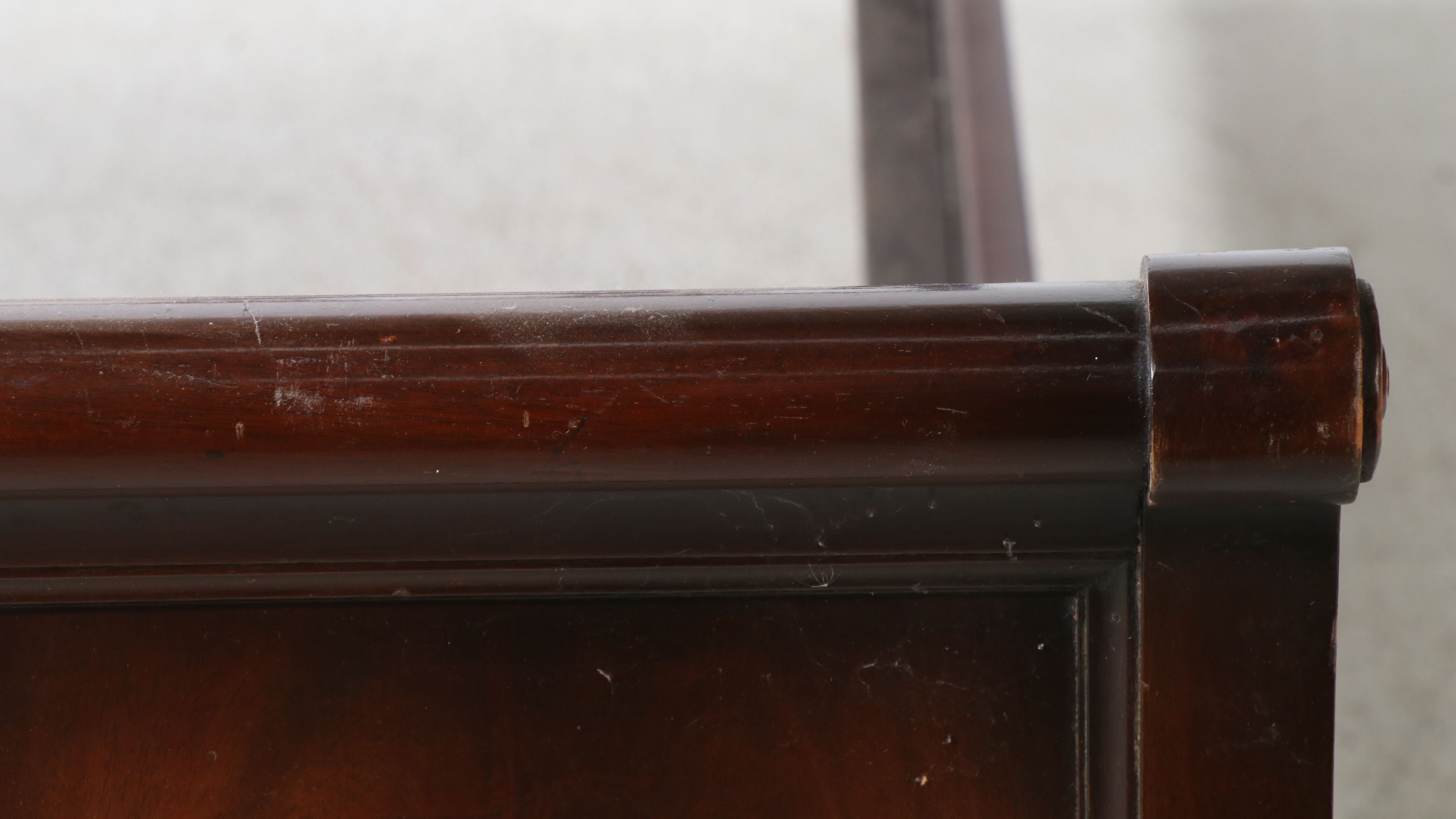 Rackstraw English Mahogany Chippendale Style Bed Frame, Early to Mid-20th C.