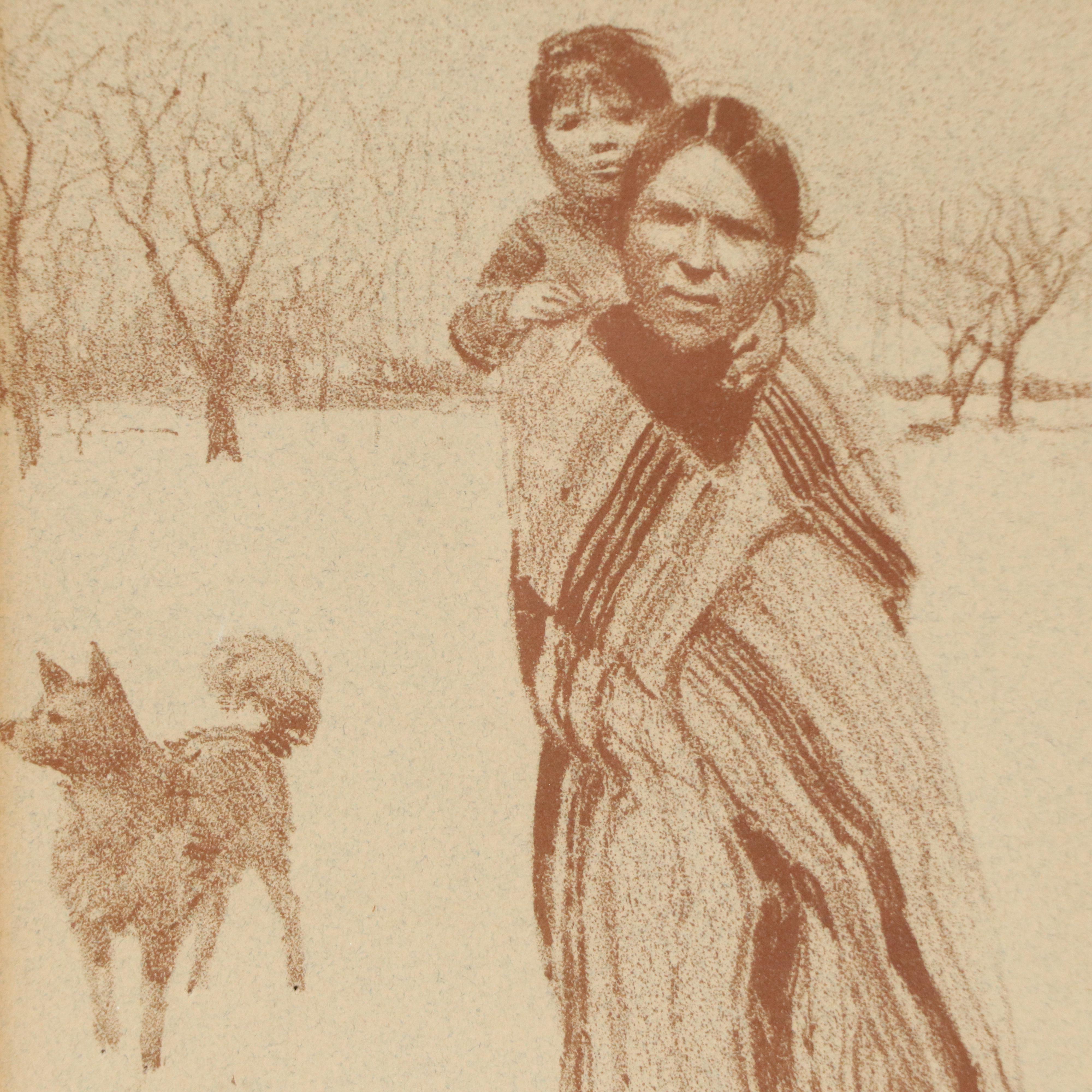 Henry F. Farny Lithograph "Papoose and Squaw," Circa 1900
