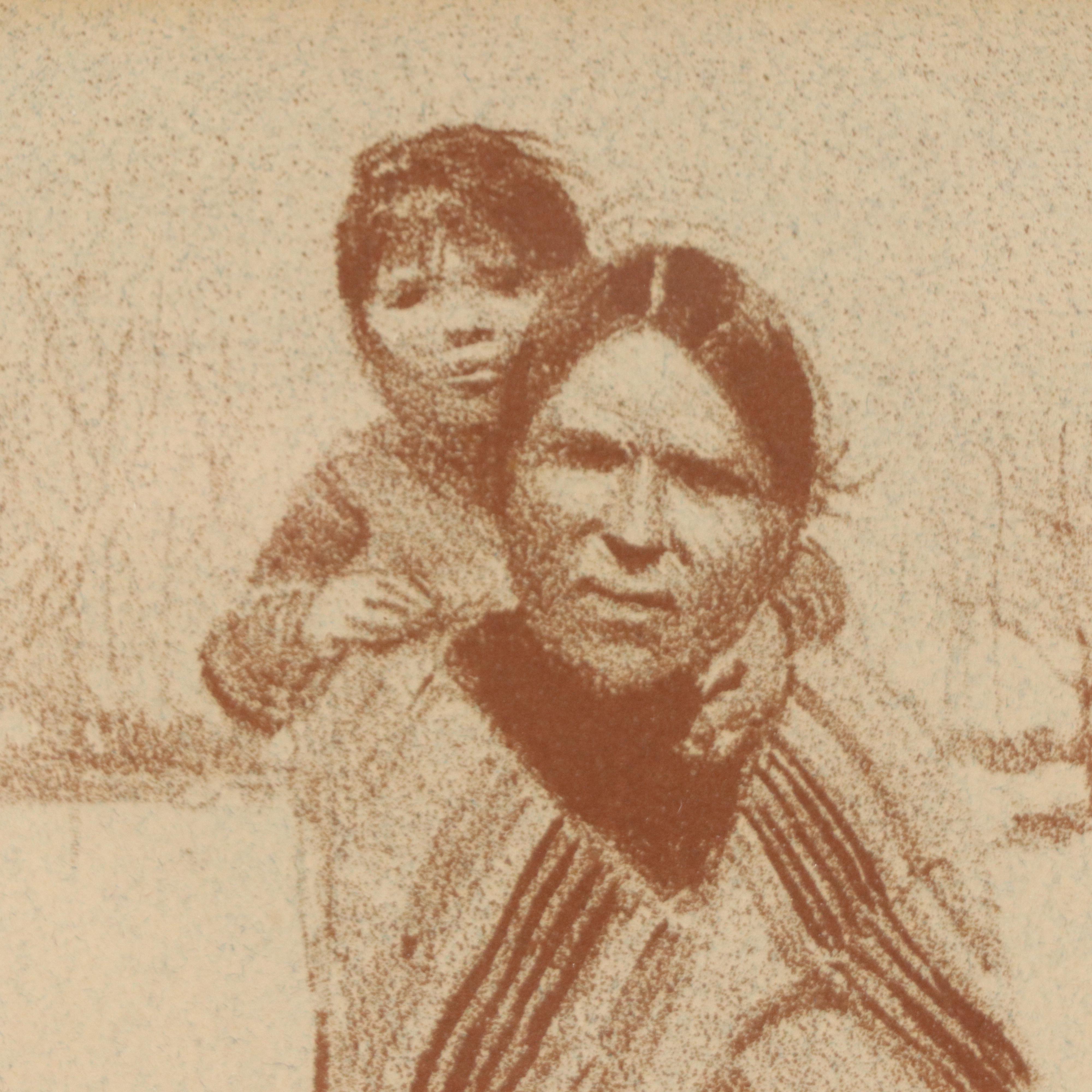 Henry F. Farny Lithograph "Papoose and Squaw," Circa 1900