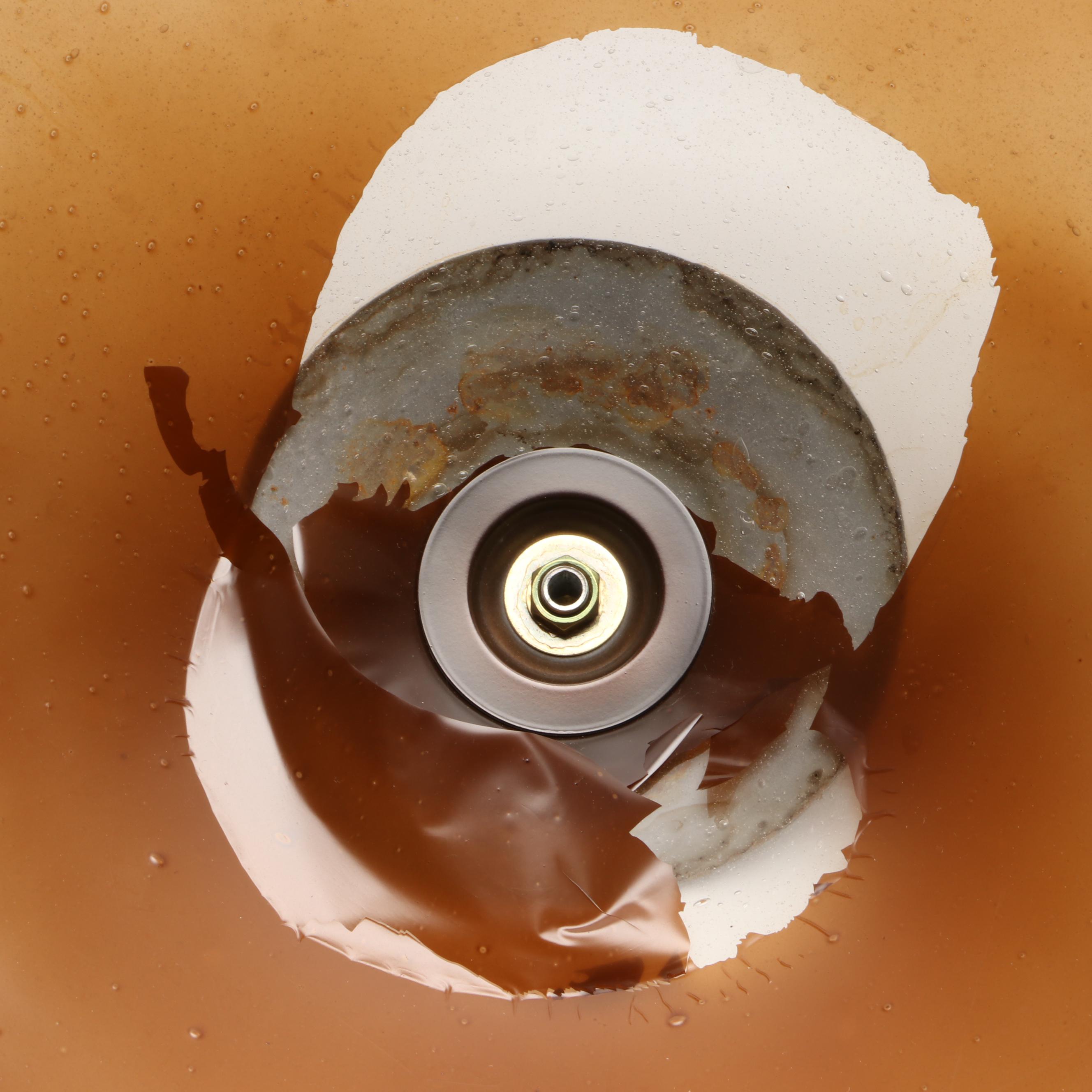 Arts and Crafts Style Hammered Metal Table Lamp with Frosted Glass Shade