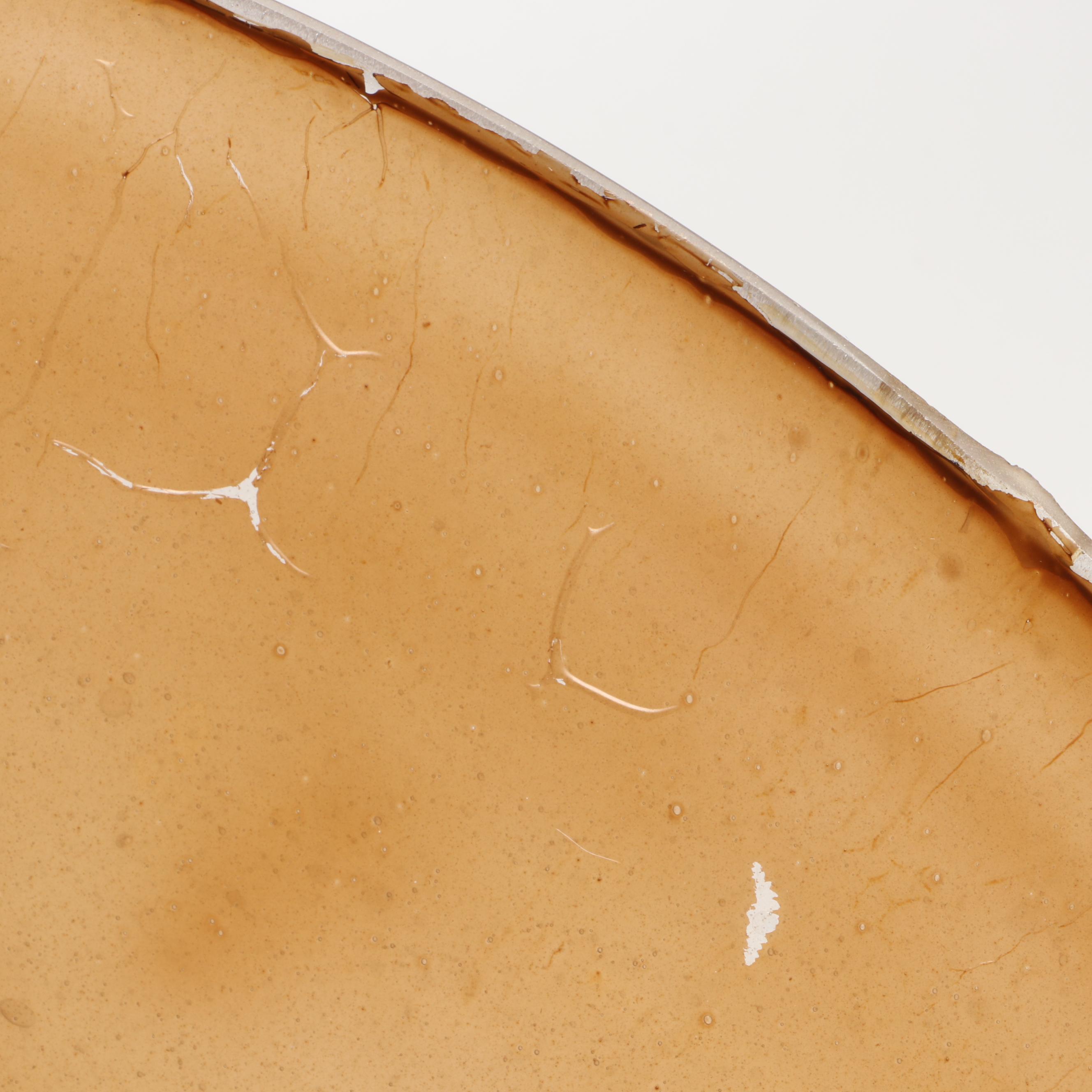 Arts and Crafts Style Hammered Metal Table Lamp with Frosted Glass Shade