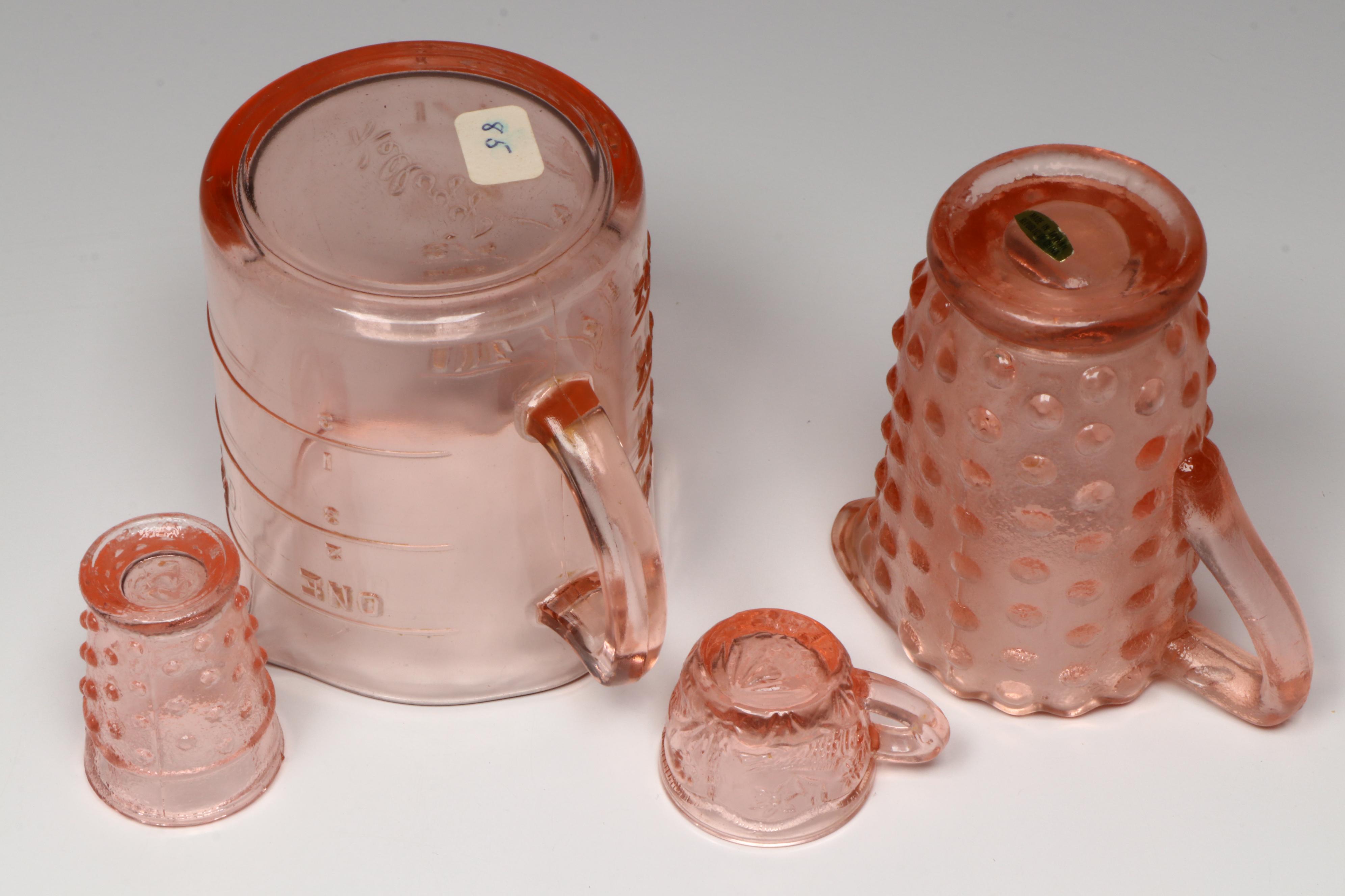 Anchor Hocking "Pink Hobnail" with Other Pink Depression Glass Tableware