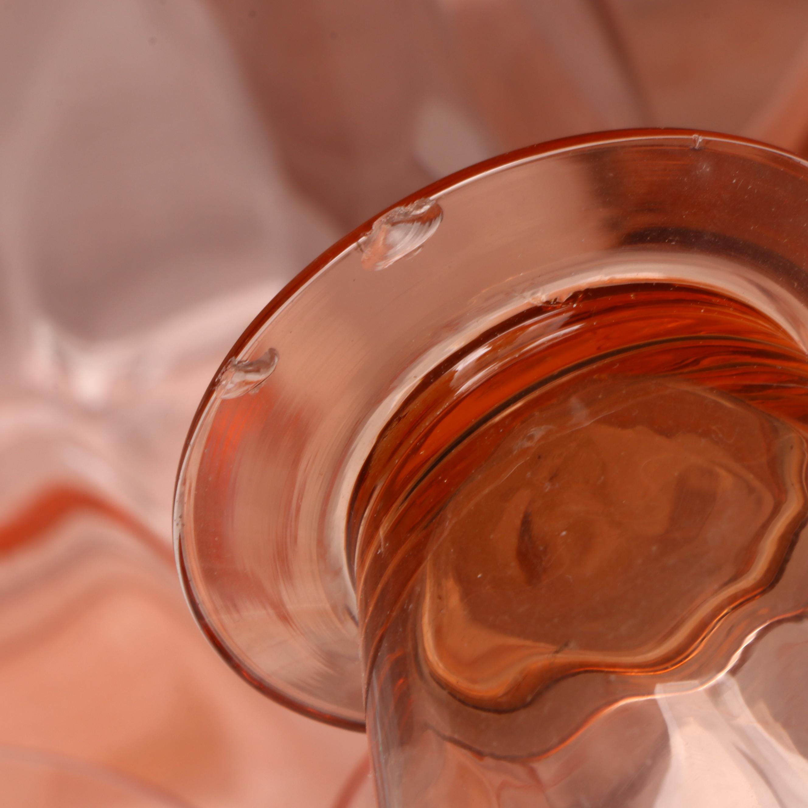 Anchor Hocking "Pink Hobnail" with Other Pink Depression Glass Tableware