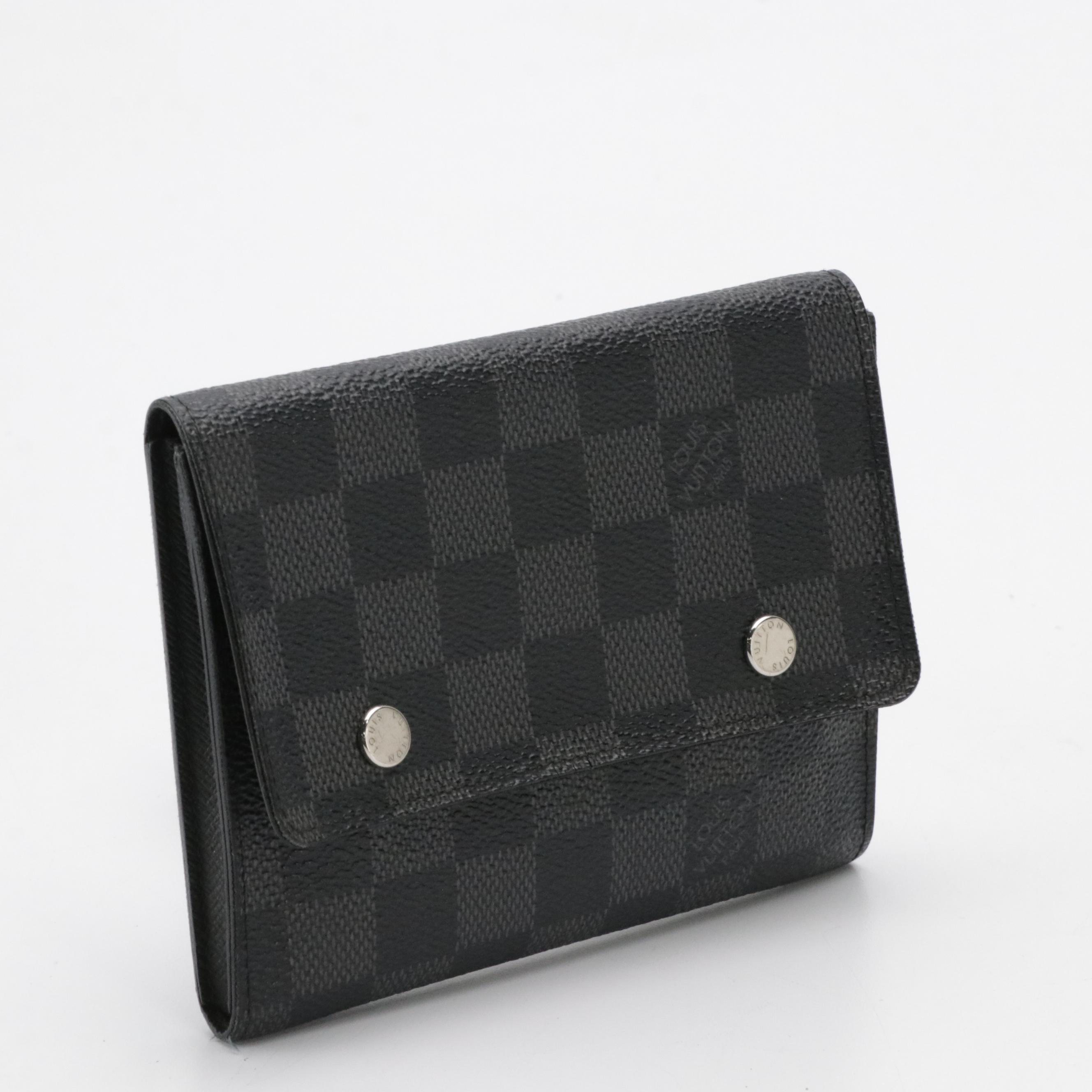 Louis Vuitton Compact Modulable Flap Wallet in Damier Graphite Coated Canvas