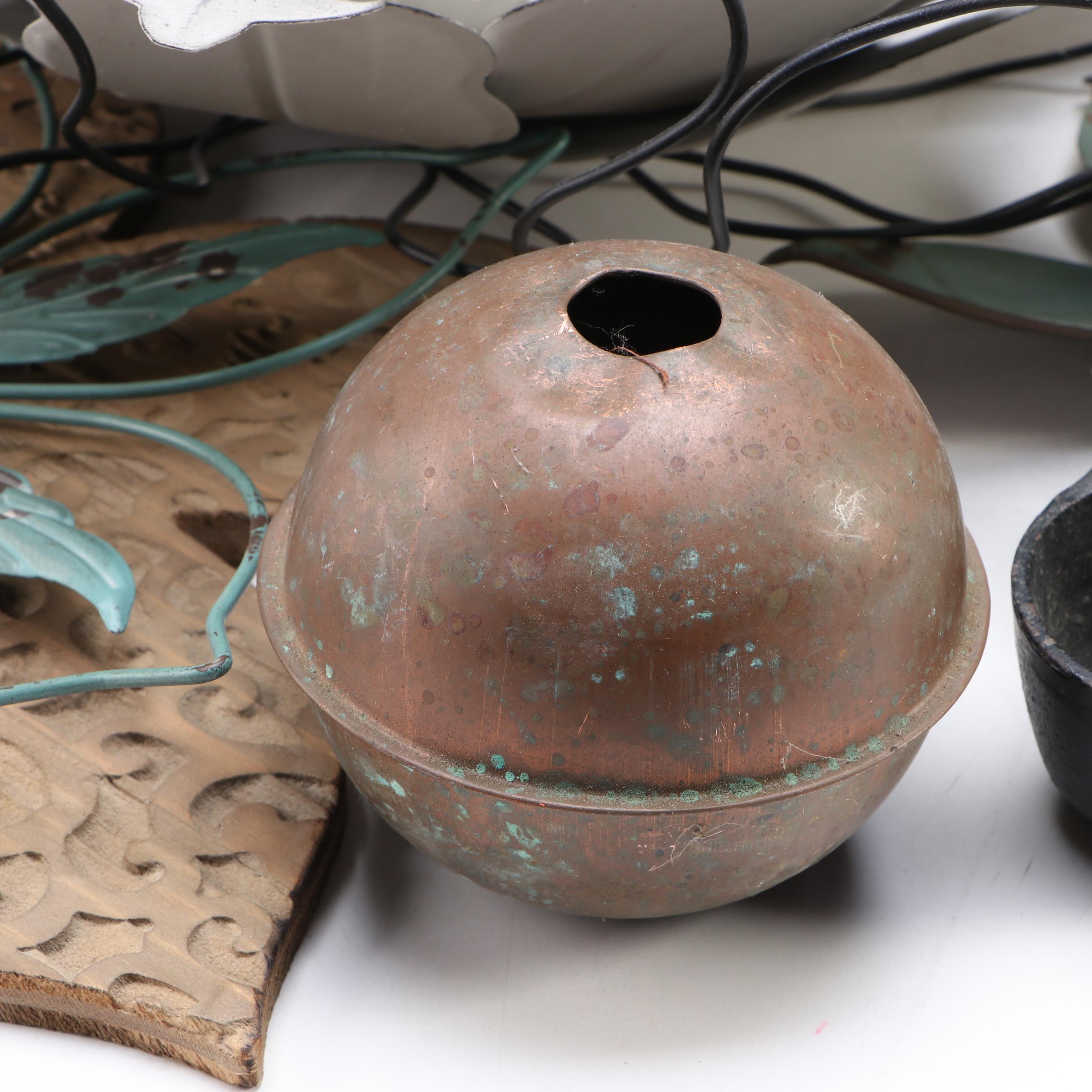 Wind-Up Music Box Car/Windmill, Copper Jug, Wall Décor, Incense Holders, More