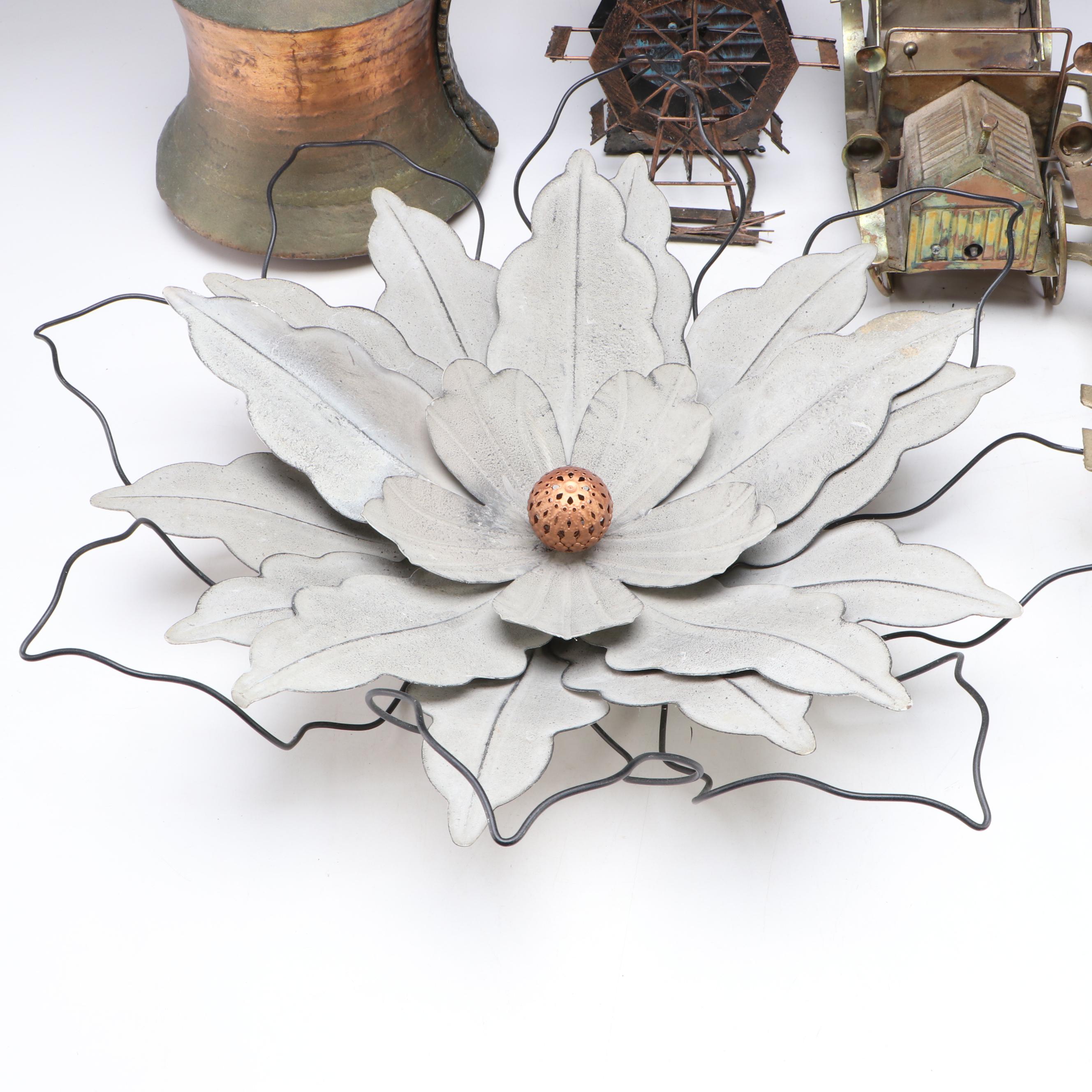 Wind-Up Music Box Car/Windmill, Copper Jug, Wall Décor, Incense Holders, More