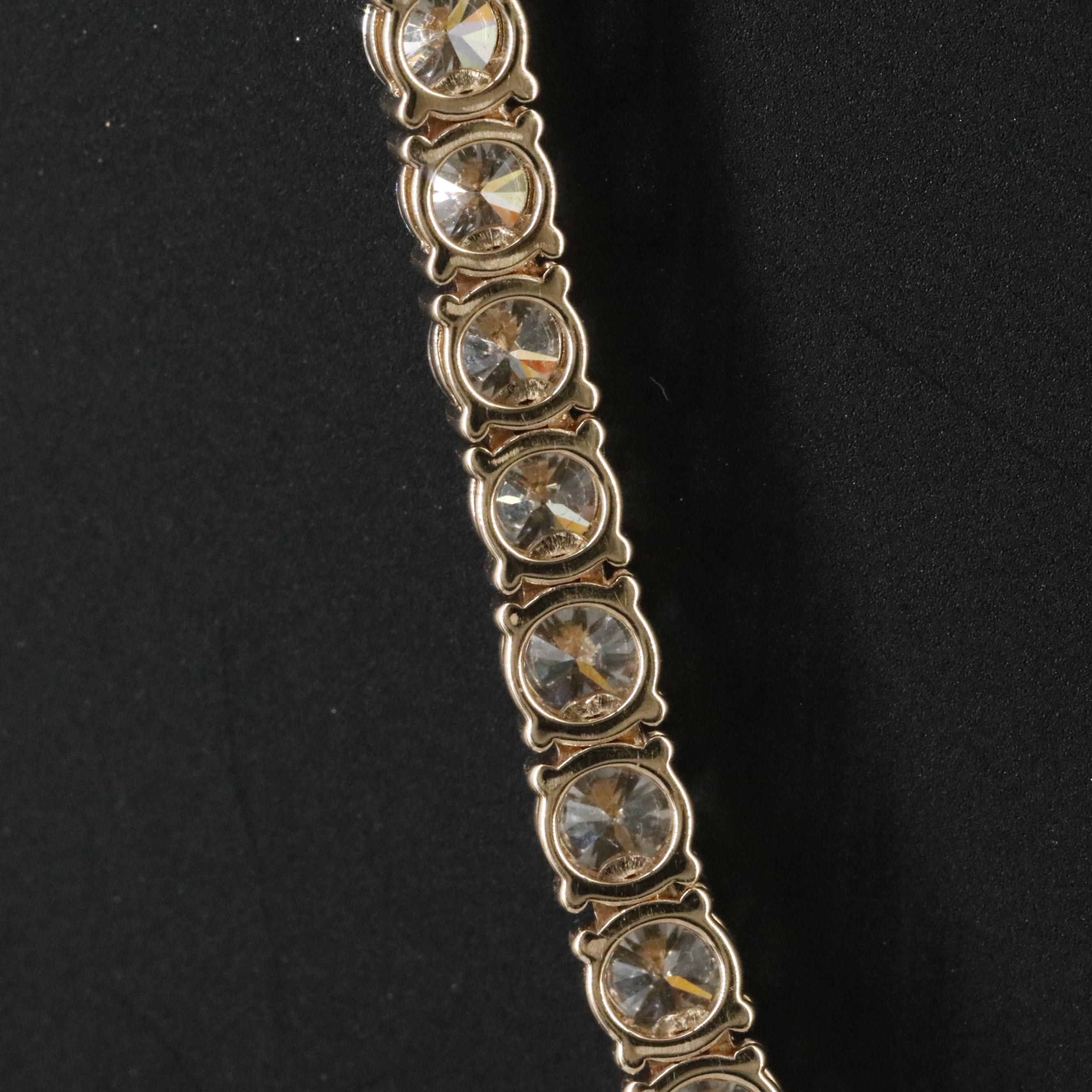 14K 12.18 CTW Diamond Riviera Necklace with GIA Report