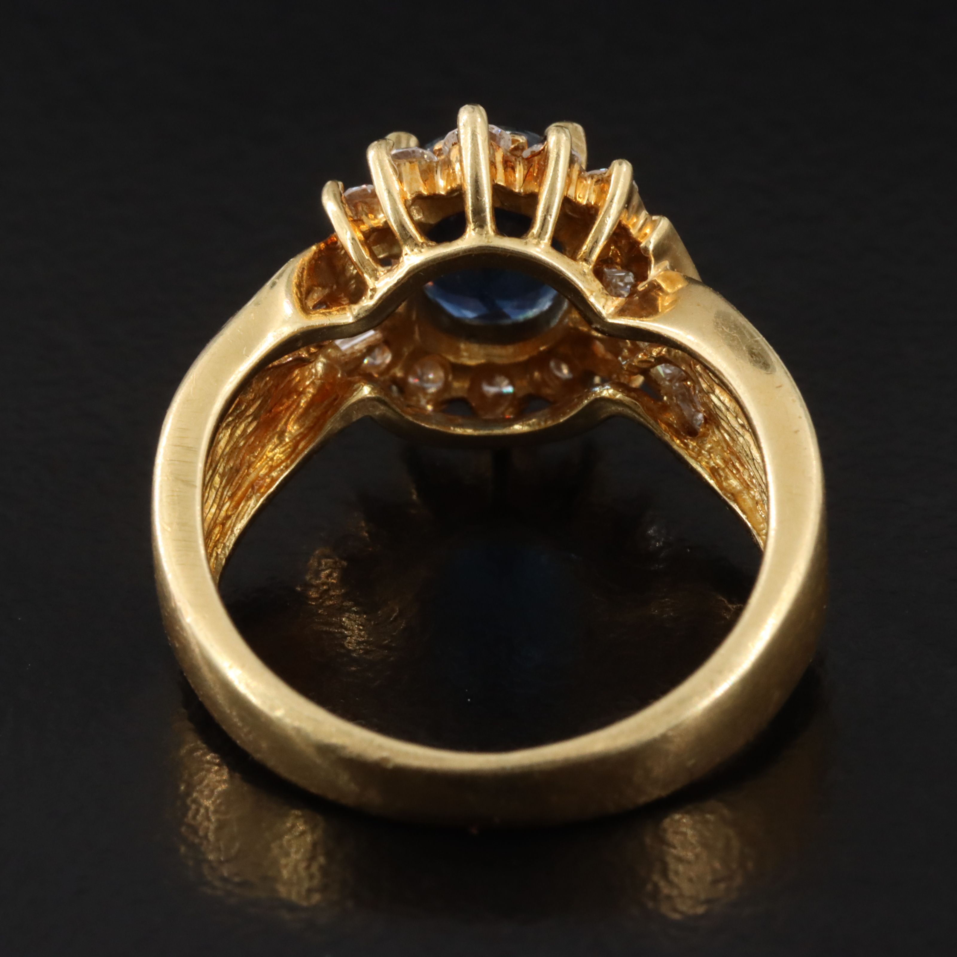 18K 1.13 CT Sapphire and Diamond Ring