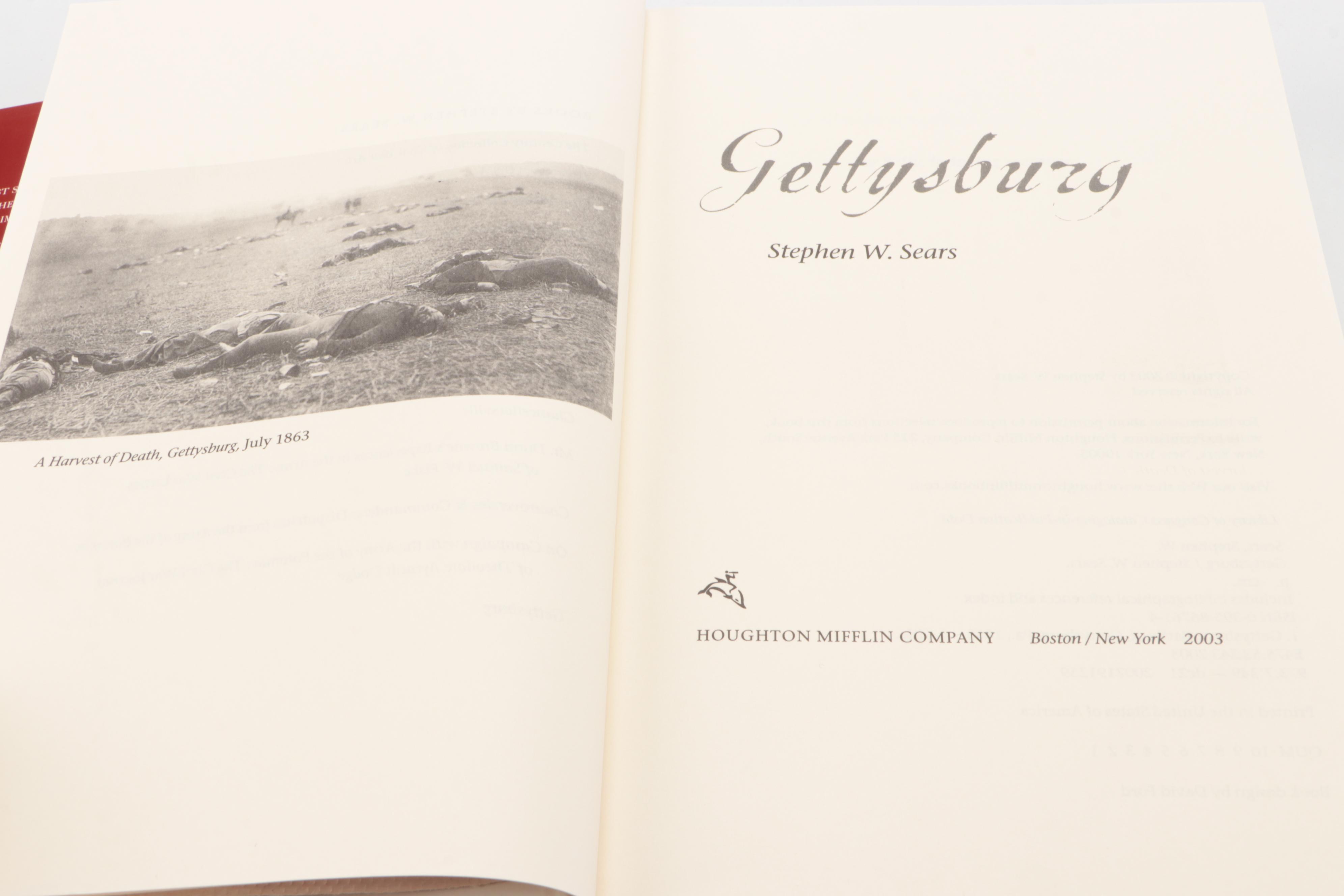 First Edition "Gettysburg" by Stephen W. Sears and More Gettysburg Books