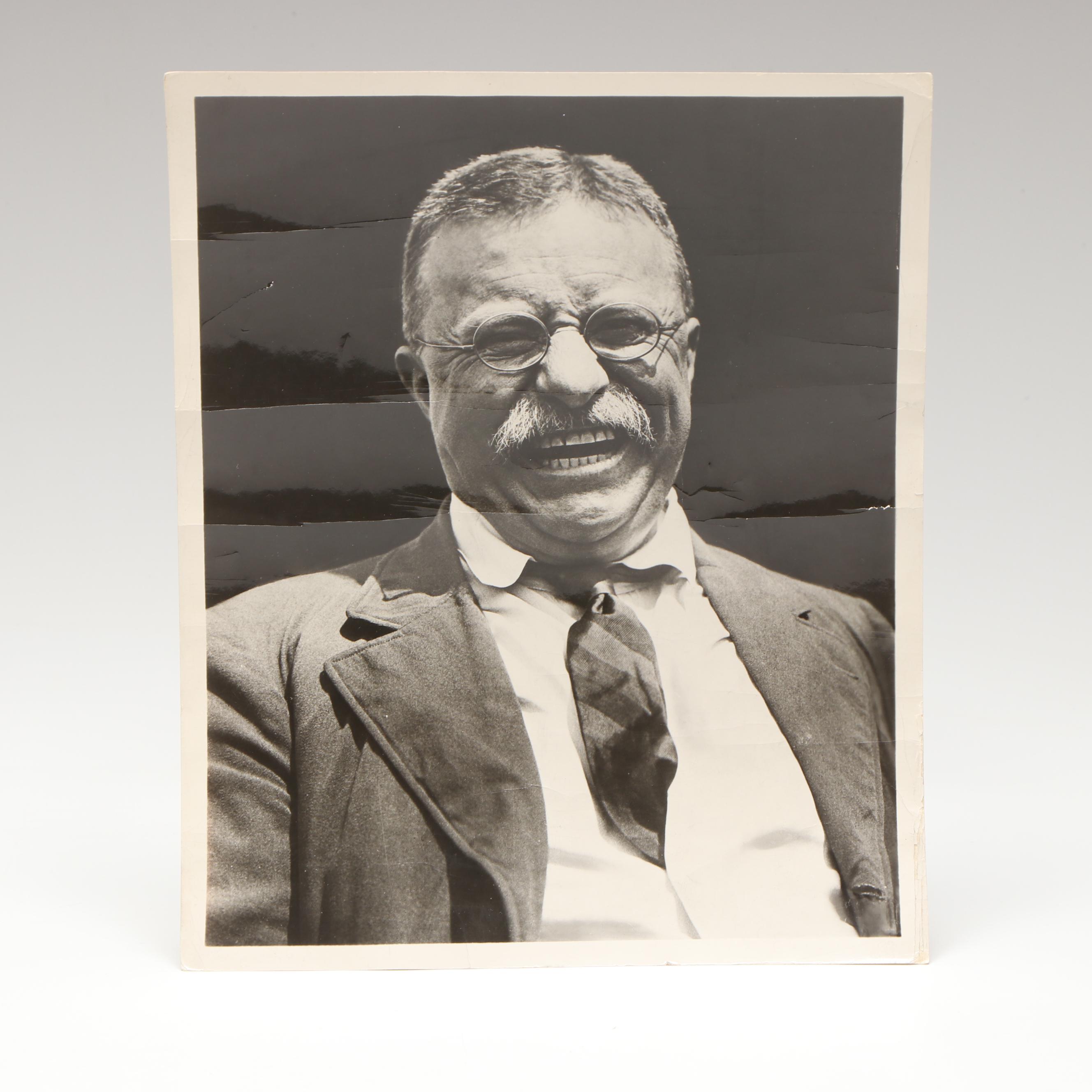 Silver Gelatin Print of Laughing Theodore Roosevelt