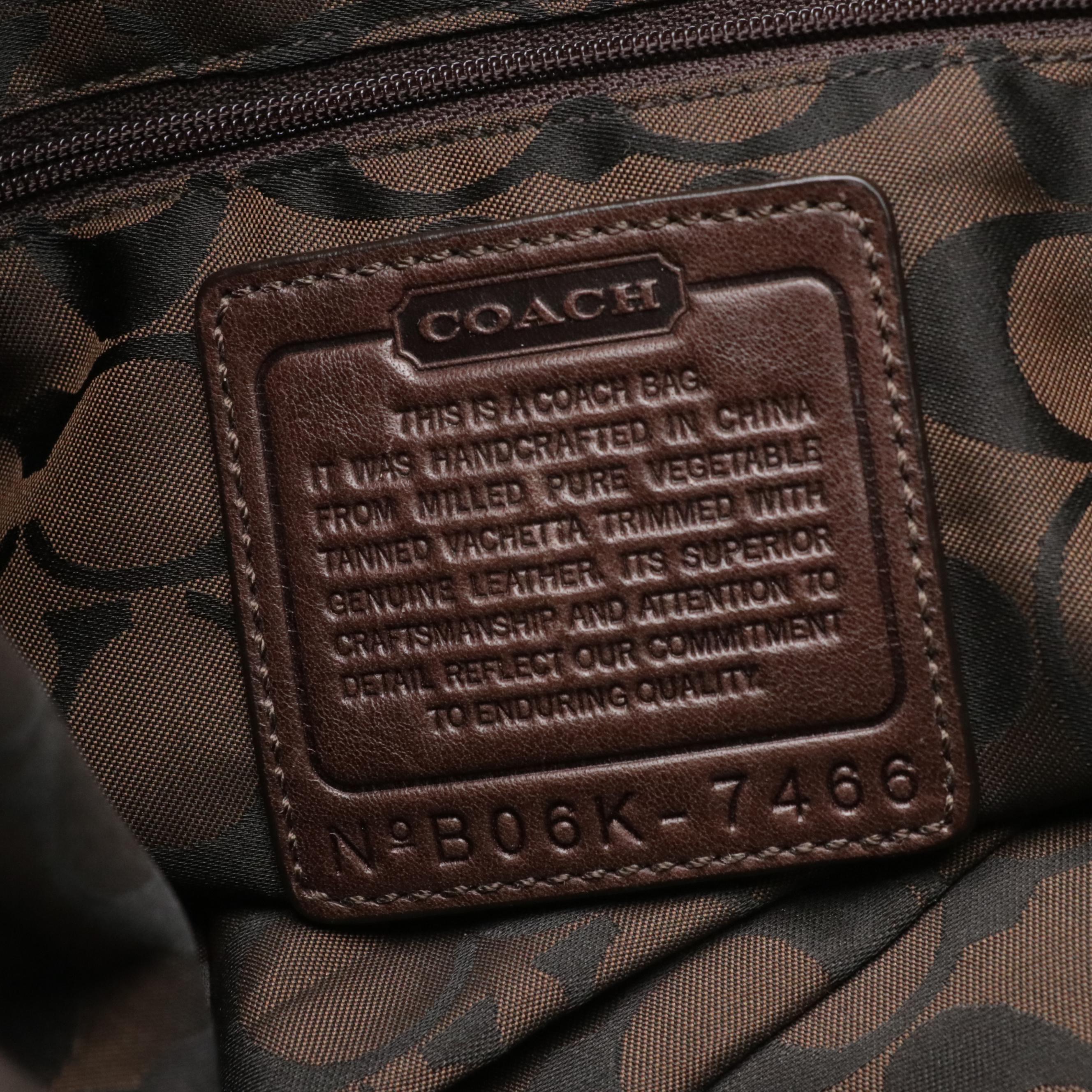 Coach Legacy Brooklyn Messenger Shoulder Bag in Mocha Brown Leather