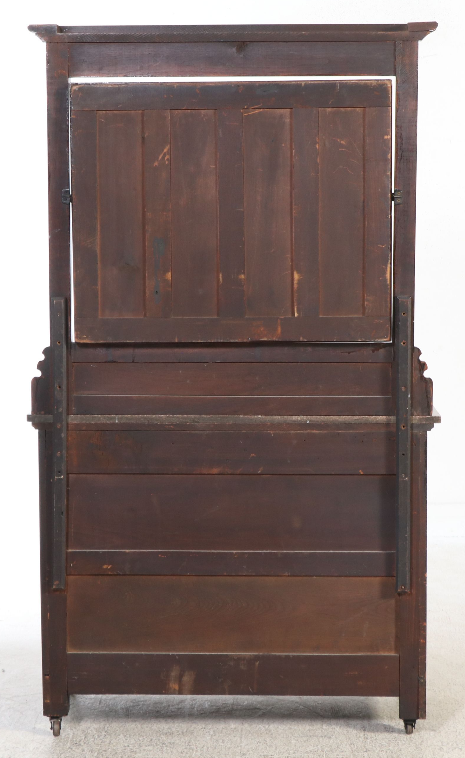 Victorian Eastlake Marble Top Walnut Dresser, Late 19th/Early 20th Century