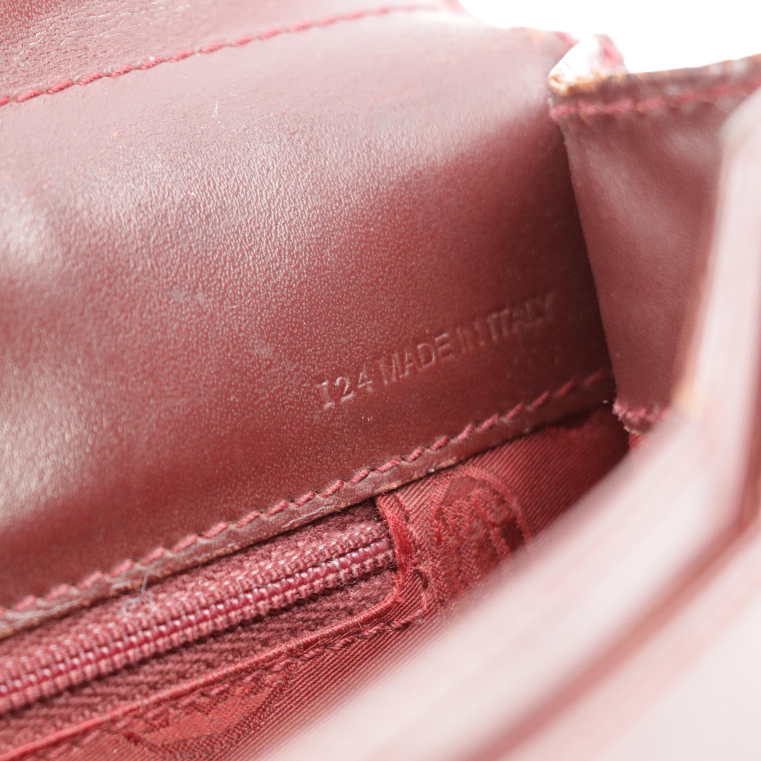 Cartier Must de Cartier Clutch in Burgundy Leather