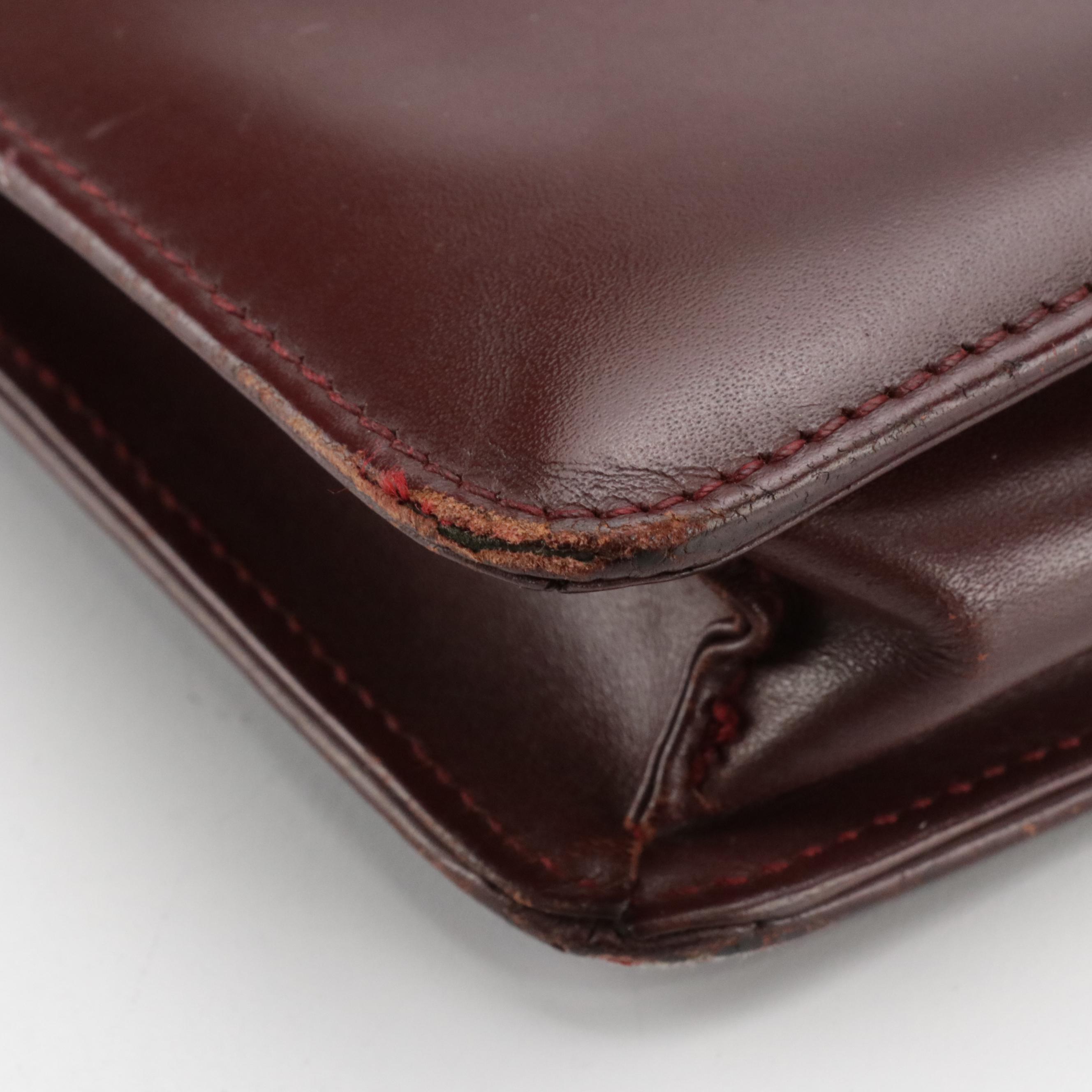 Cartier Must de Cartier Clutch in Burgundy Leather