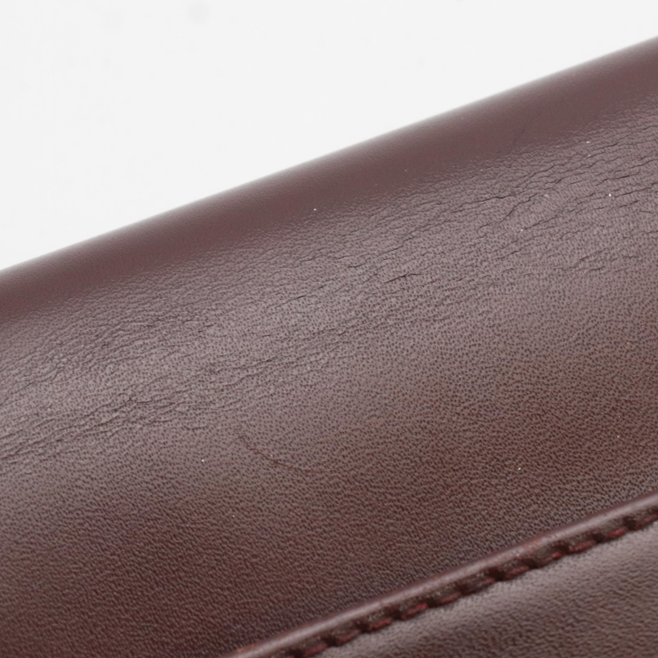 Cartier Must de Cartier Clutch in Burgundy Leather